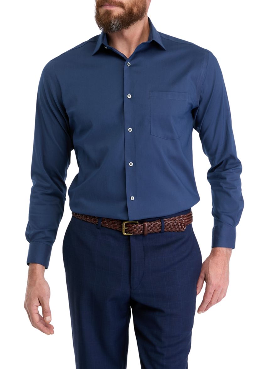 Mens Ultra Wrinkle Free Stretch Collar Shirt