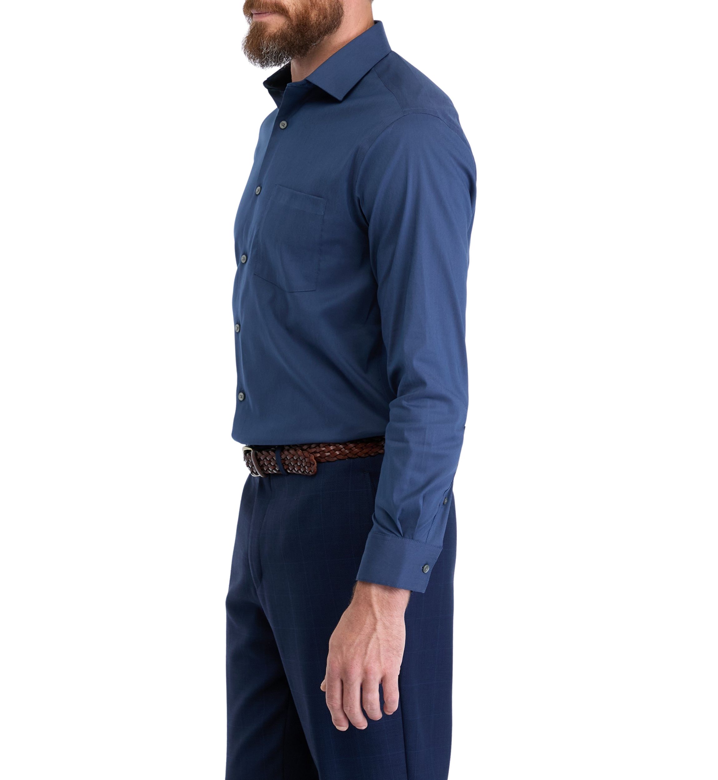 Mens Ultra Wrinkle Free Stretch Collar Shirt