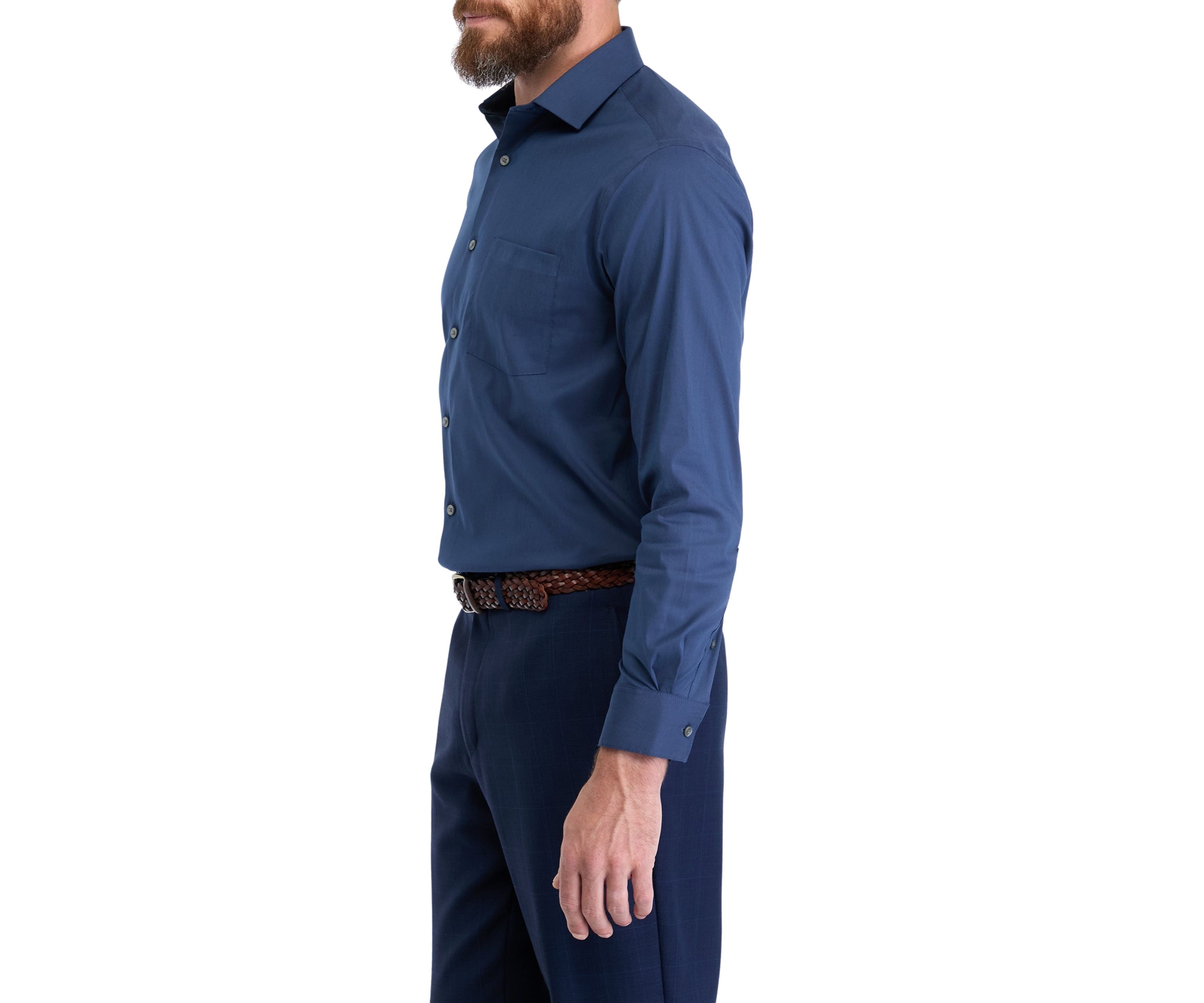 Mens Ultra Wrinkle Free Stretch Collar Shirt