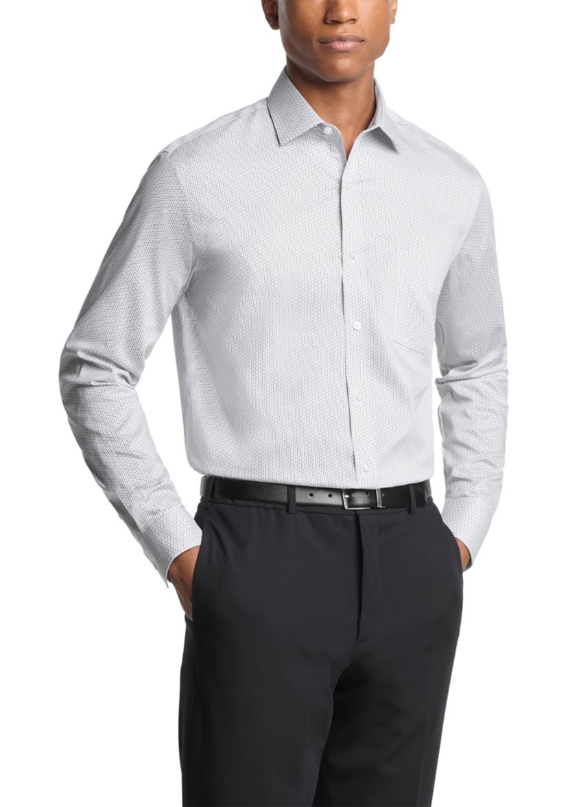 Mens Ultra Wrinkle Free Stretch Collar Shirt