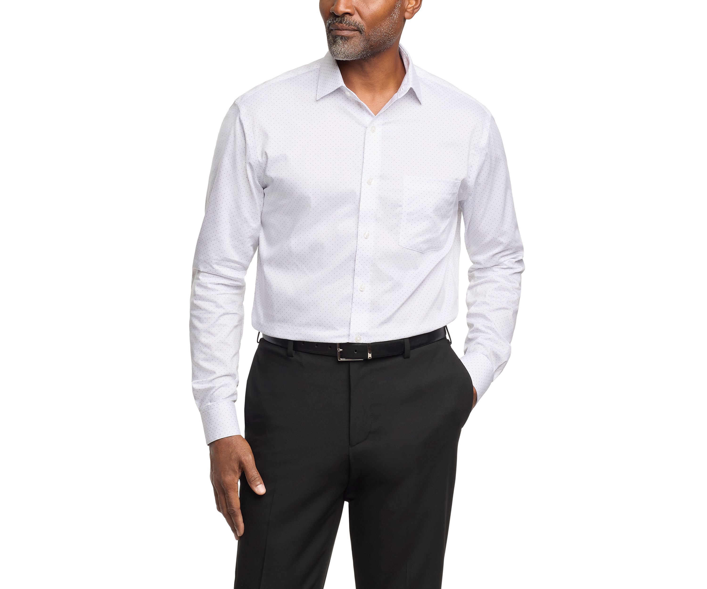 Mens Ultra Wrinkle Free Stretch Collar Shirt