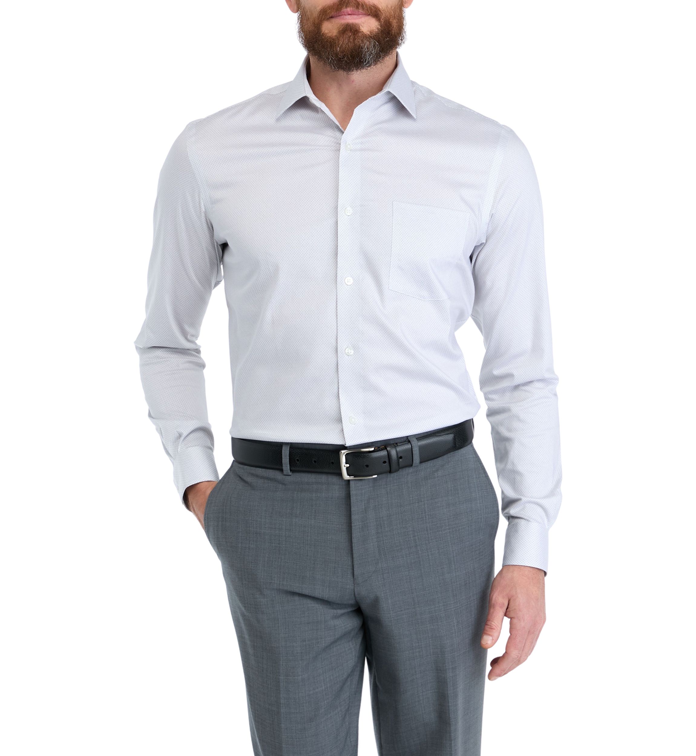   Mens Ultra Wrinkle Free Stretch Collar Shirt 