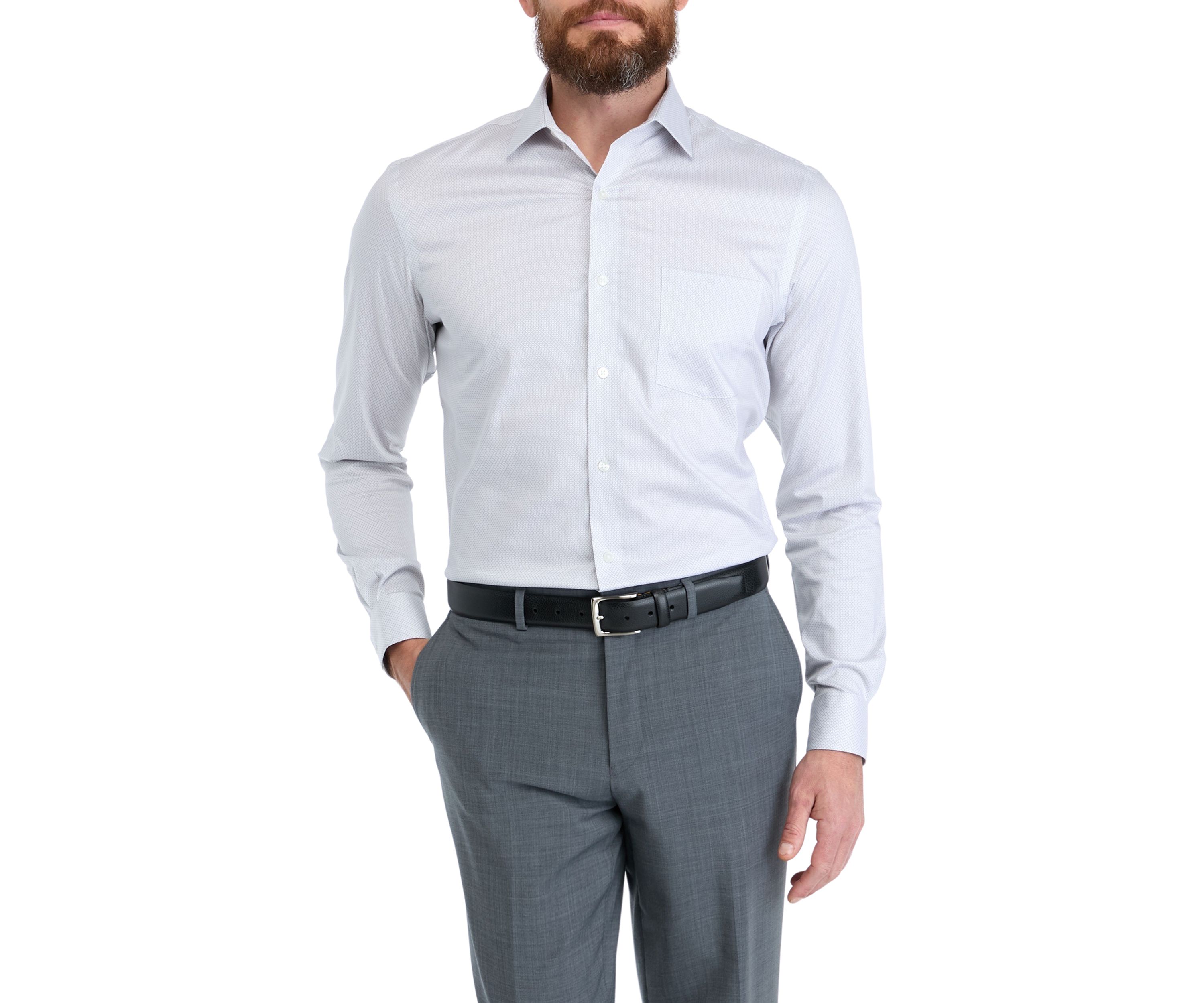   Mens Ultra Wrinkle Free Stretch Collar Shirt 