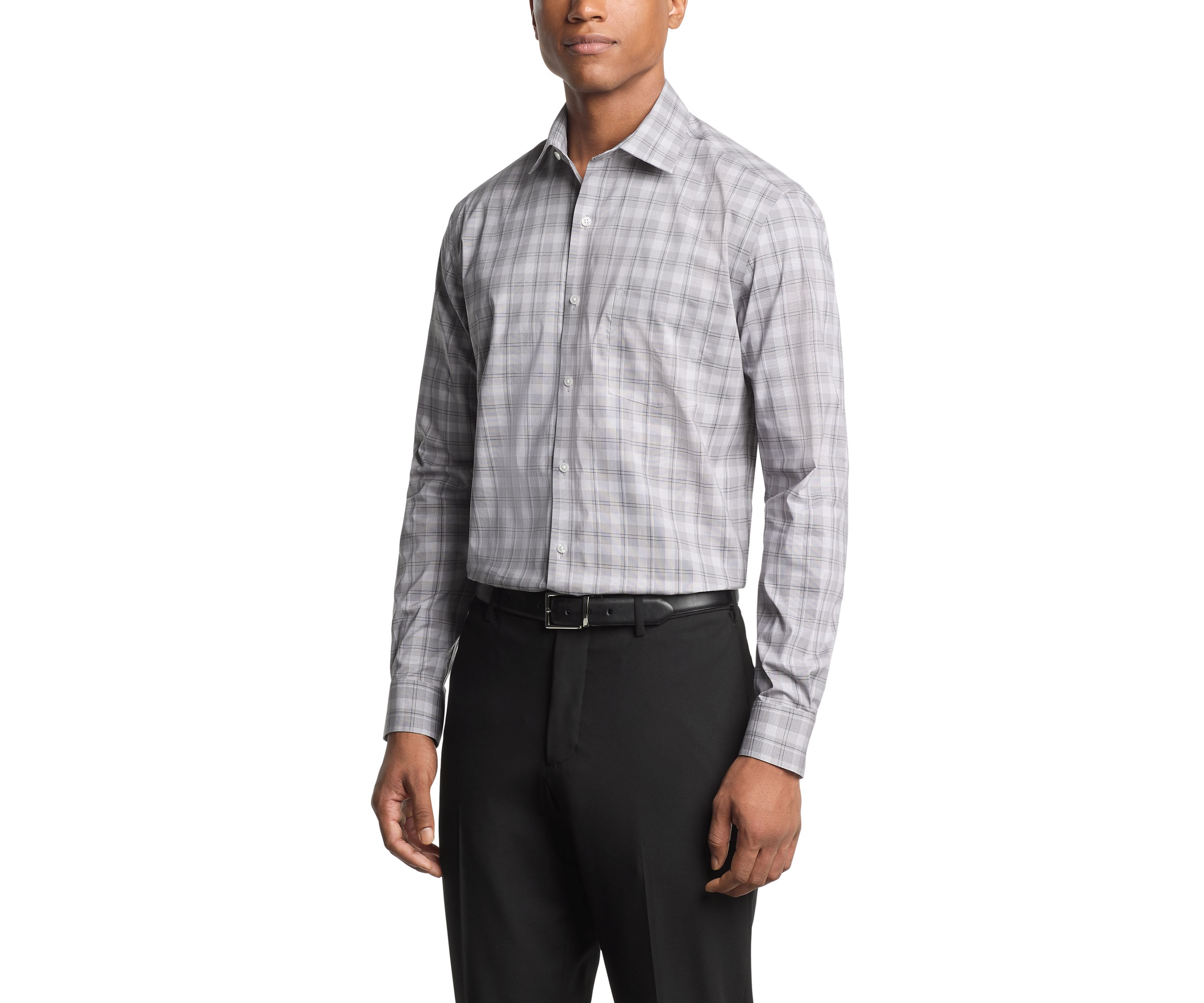 Mens Ultra Wrinkle Free Stretch Collar Shirt