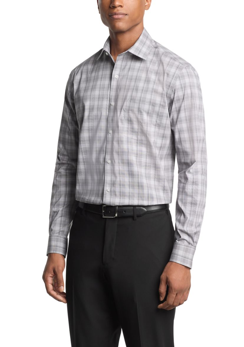 Mens Ultra Wrinkle Free Stretch Collar Shirt