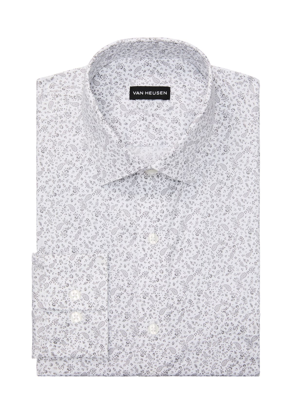 Mens Long Sleeve Regular Fit Paisley Print Shirt