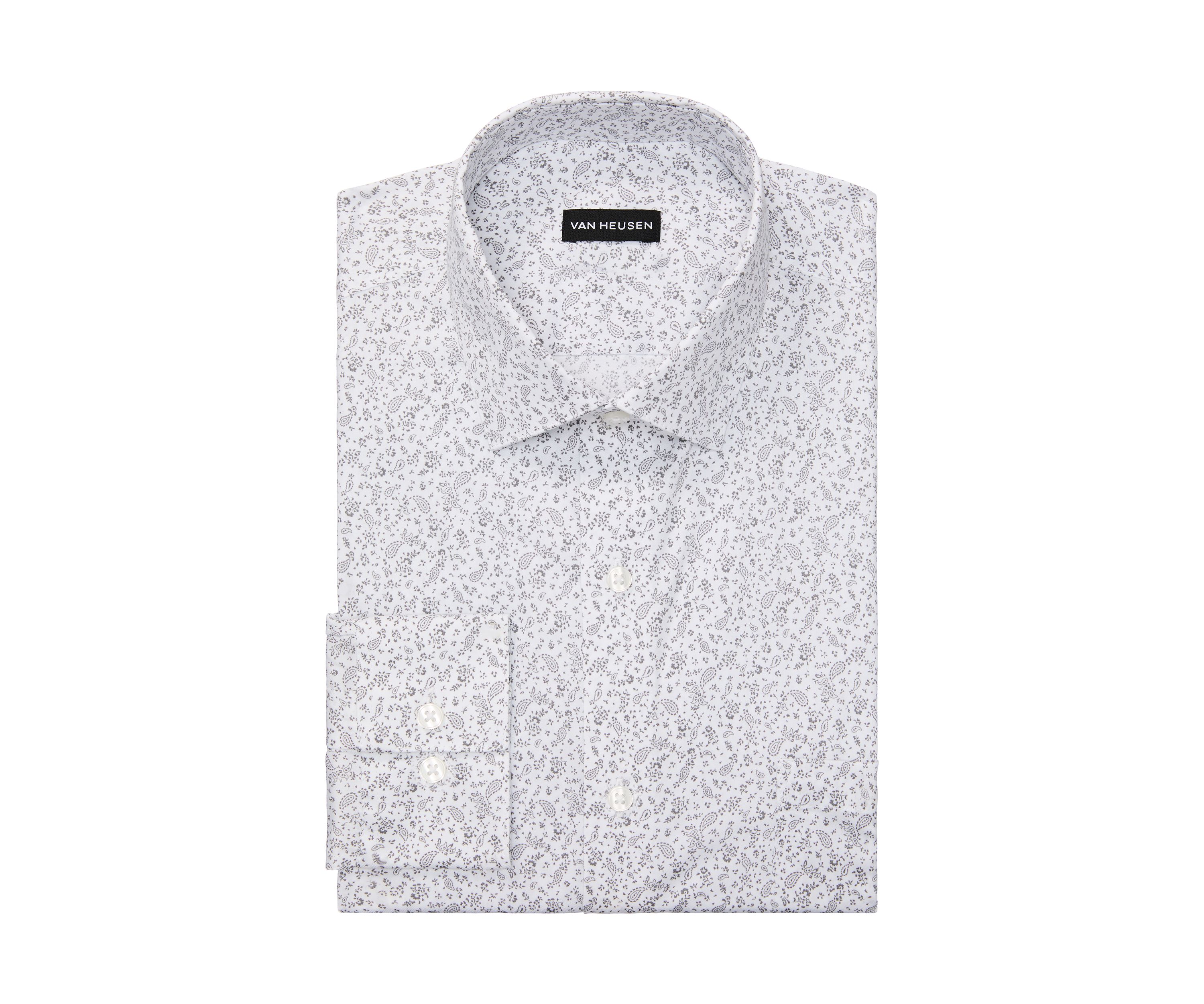 Mens Long Sleeve Regular Fit Paisley Print Shirt
