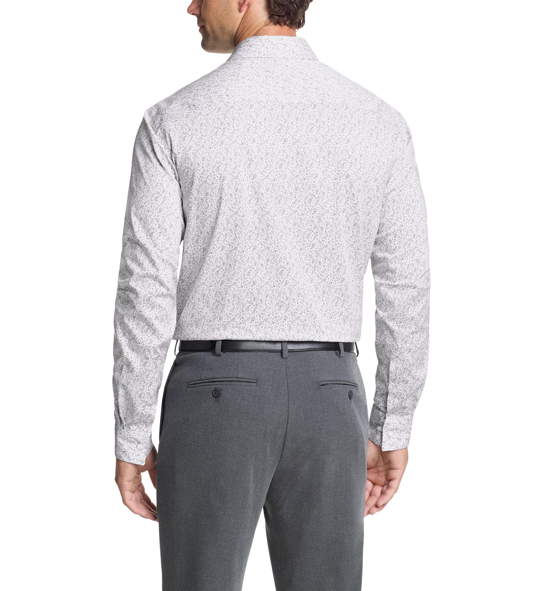 Mens Long Sleeve Regular Fit Paisley Print Shirt