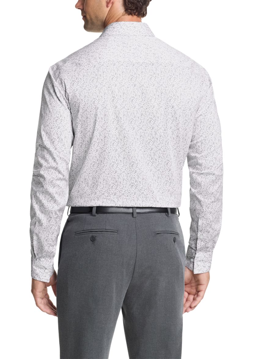 Mens Long Sleeve Regular Fit Paisley Print Shirt