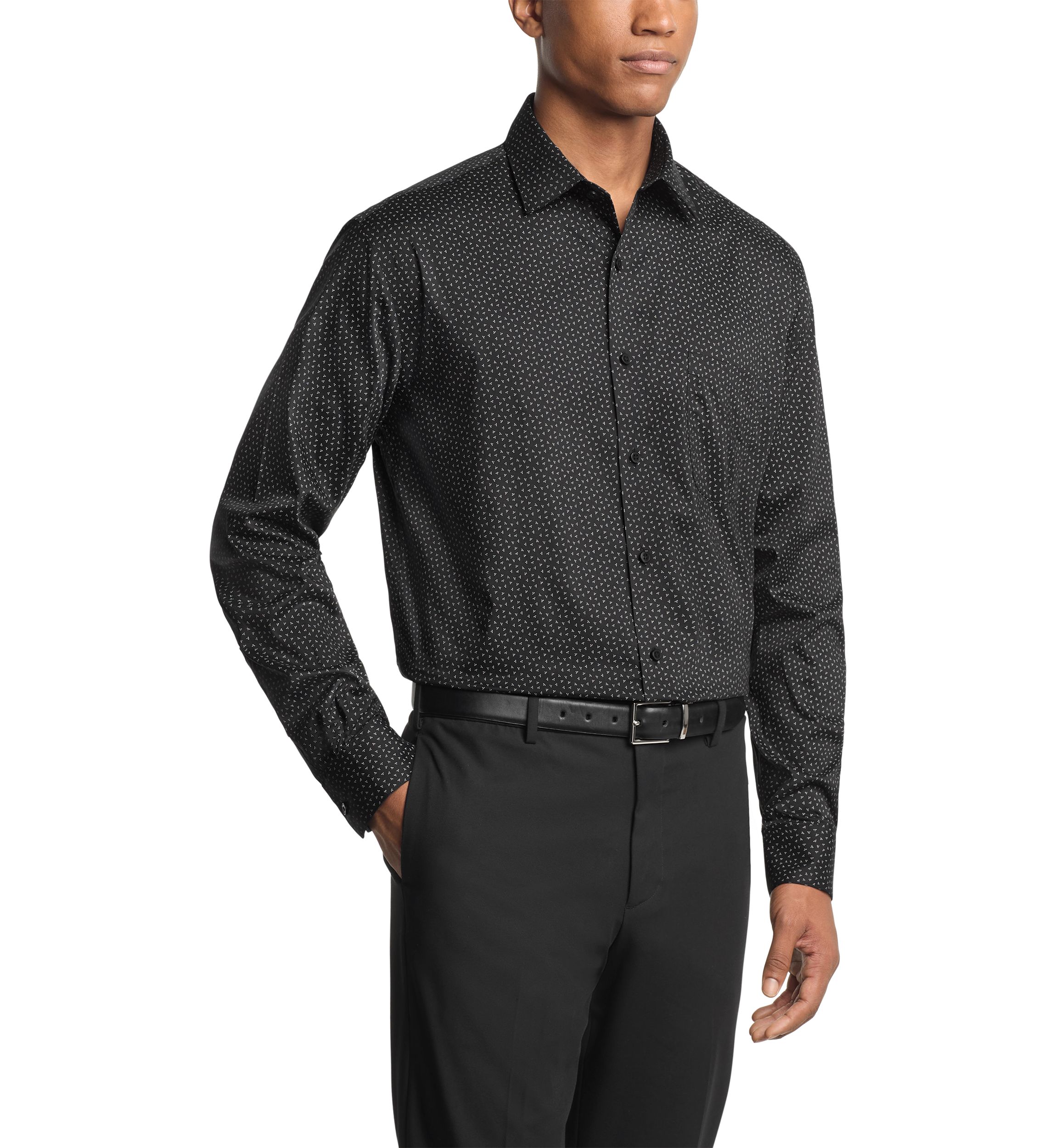 Regular Fit Printed Dress Shirt