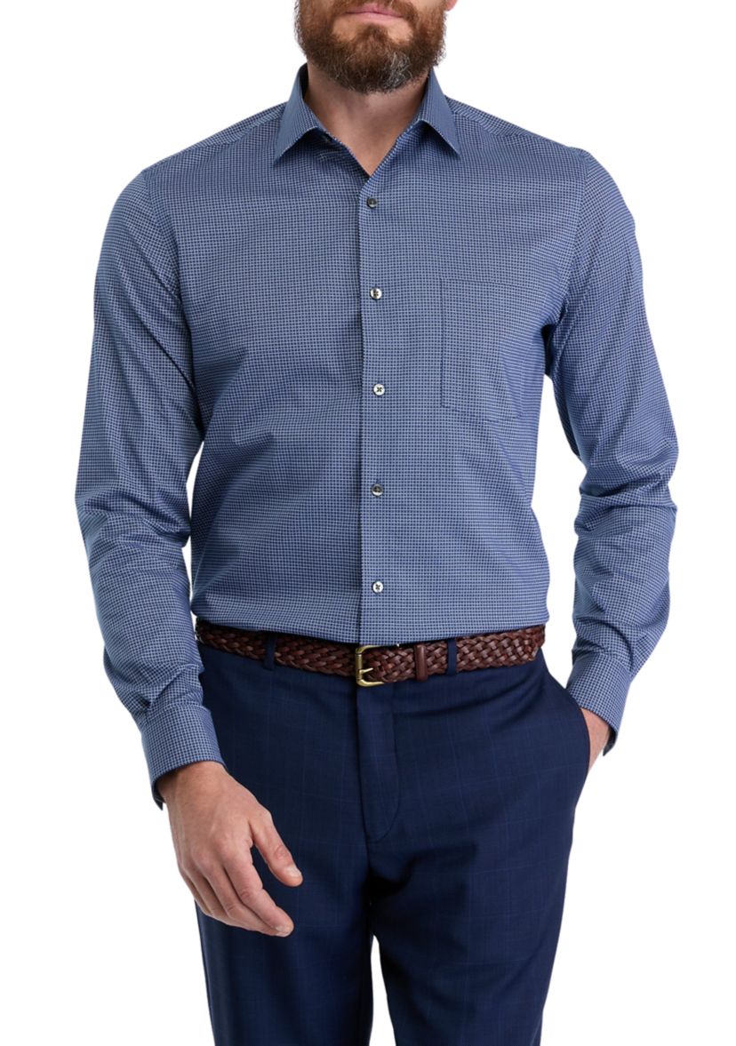 Mens Ultra Wrinkle Free Stretch Collar Shirt