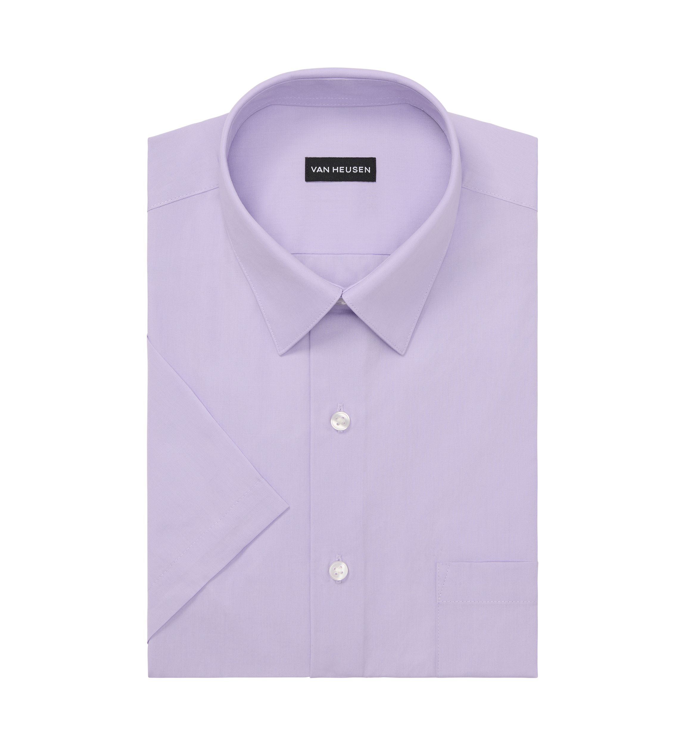 Mens Short Sleeve Regular Fit Dress Shirt