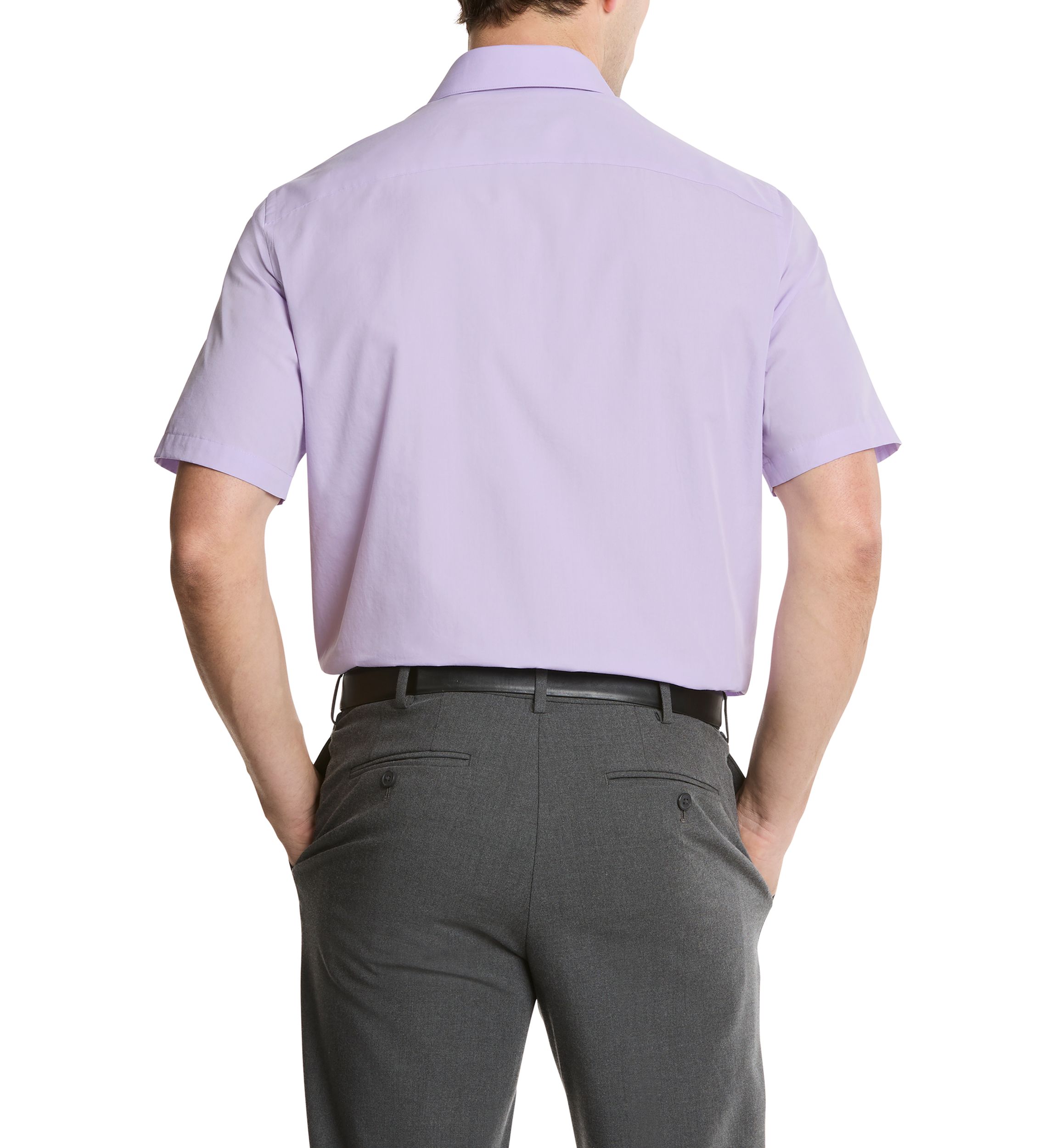 Mens Short Sleeve Regular Fit Dress Shirt