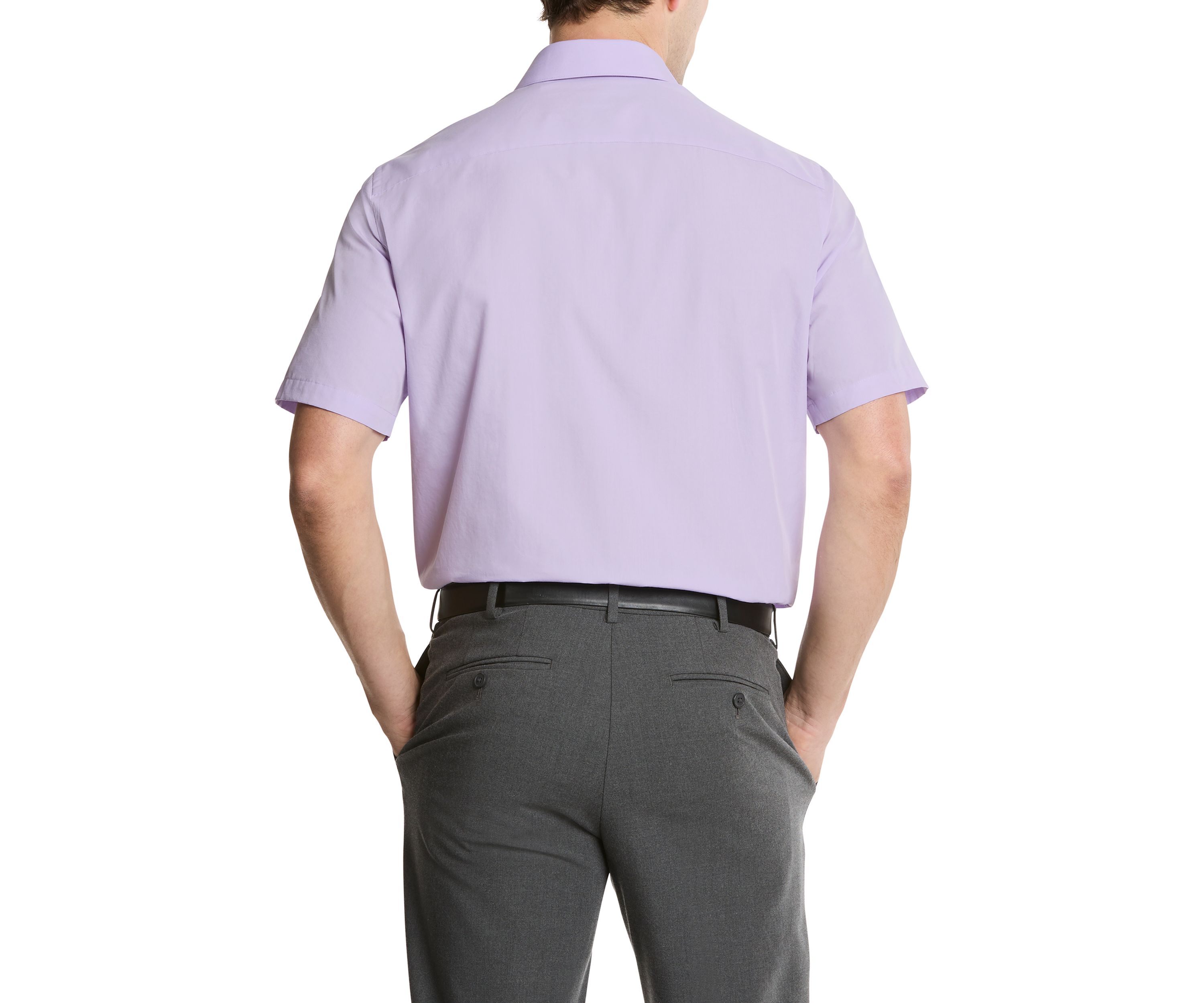 Mens Short Sleeve Regular Fit Dress Shirt