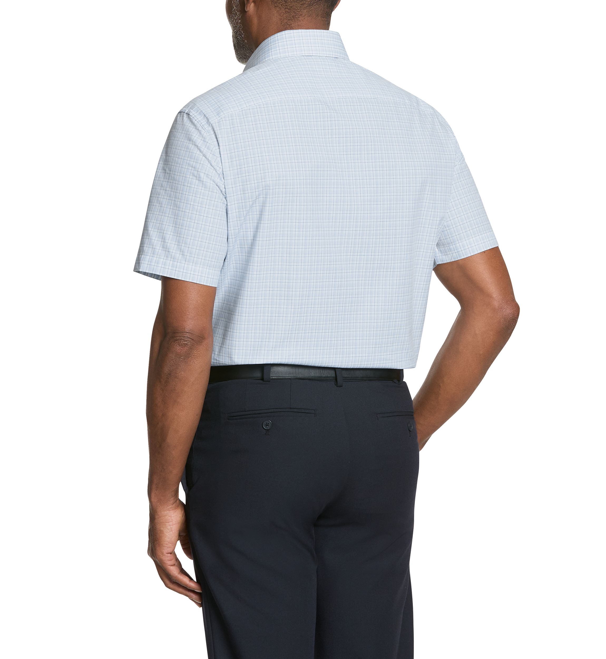 Mens Regular Fit Short Sleeve Dress Shirt
