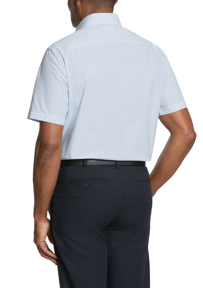 Mens Regular Fit Short Sleeve Dress Shirt