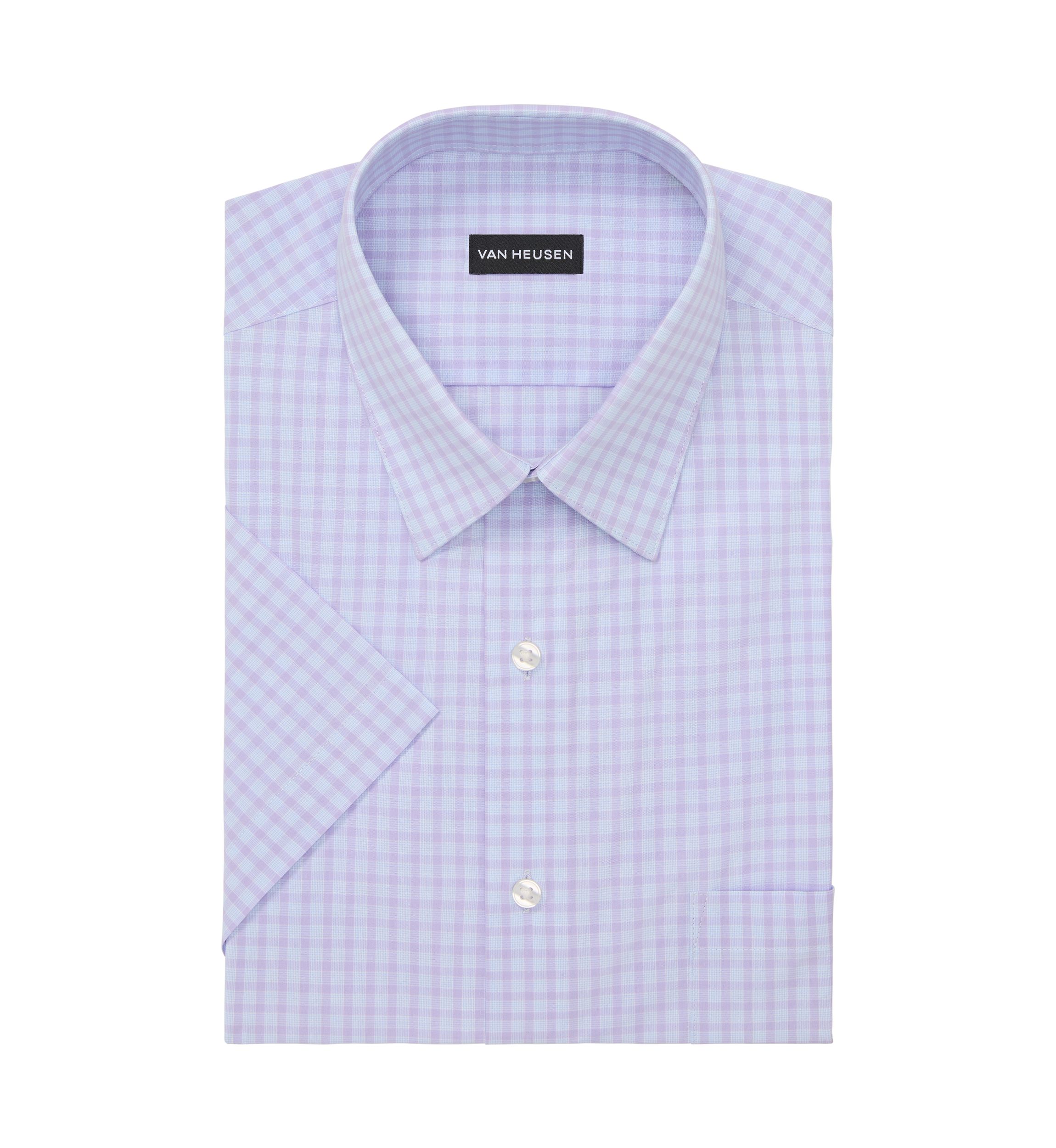 Mens Short Sleeve Regular Fit Dress Shirt
