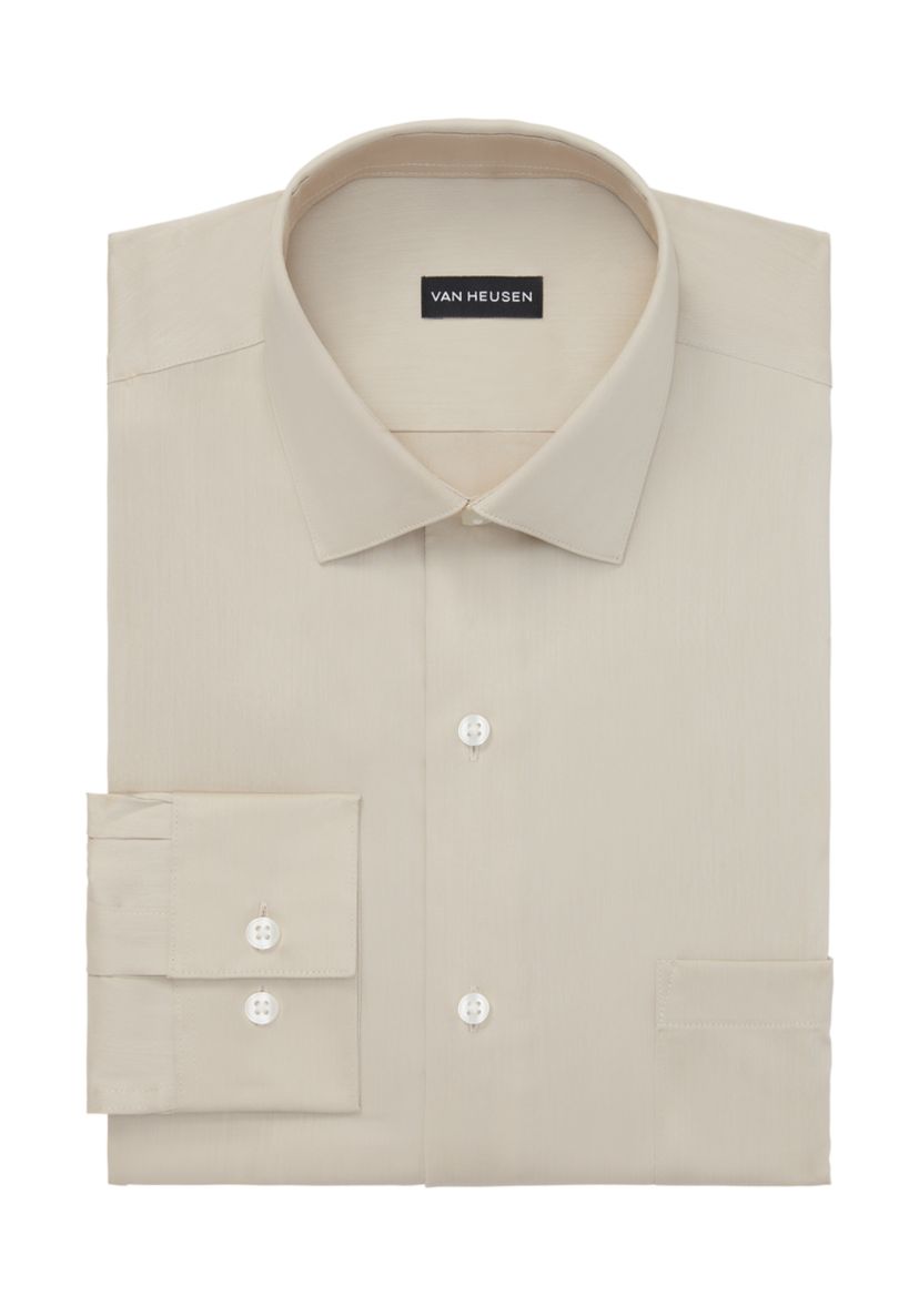 Mens Ultra Wrinkle Free Regular Fit Dress Shirt