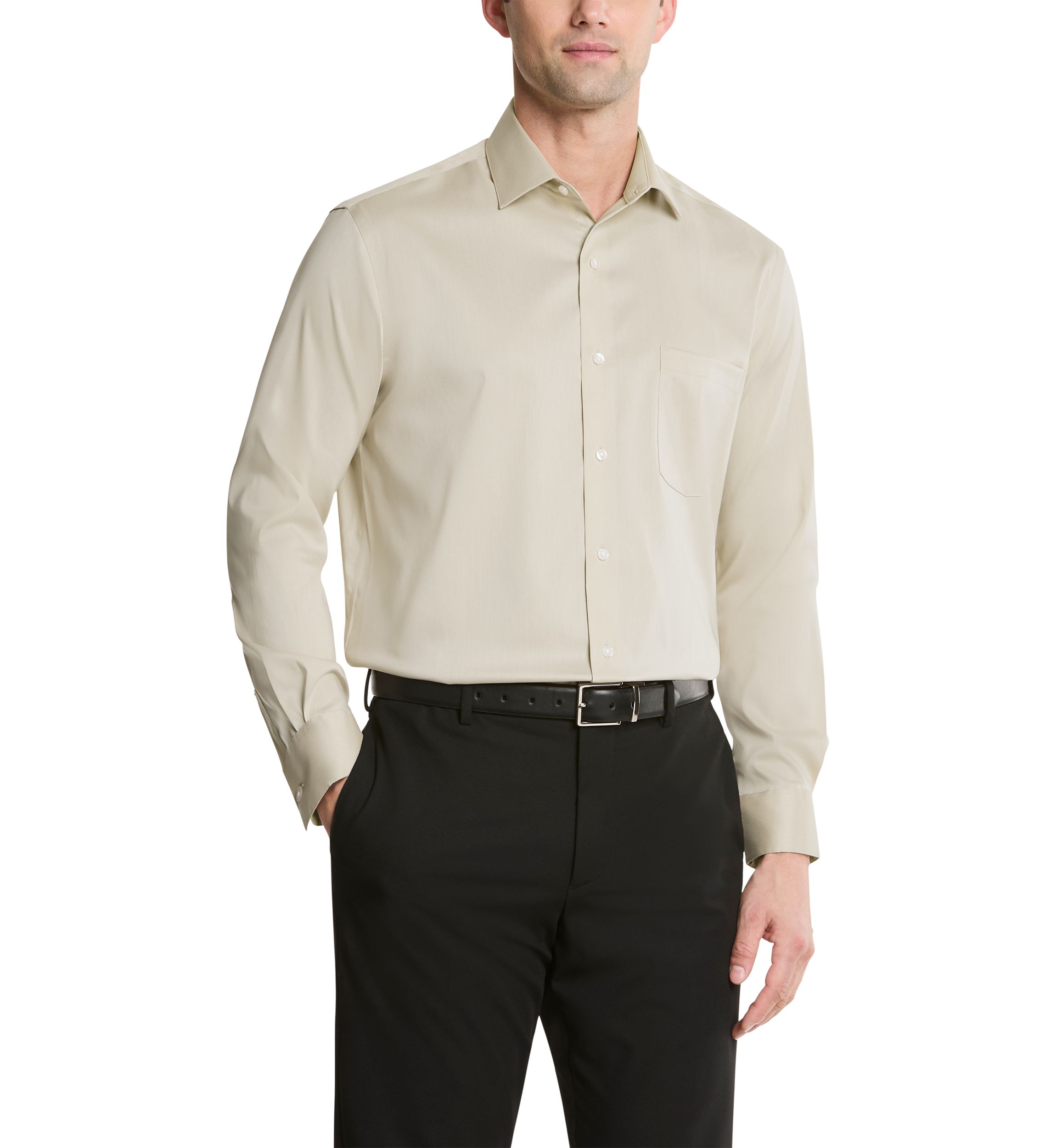 Mens Ultra Wrinkle Free Regular Fit Dress Shirt