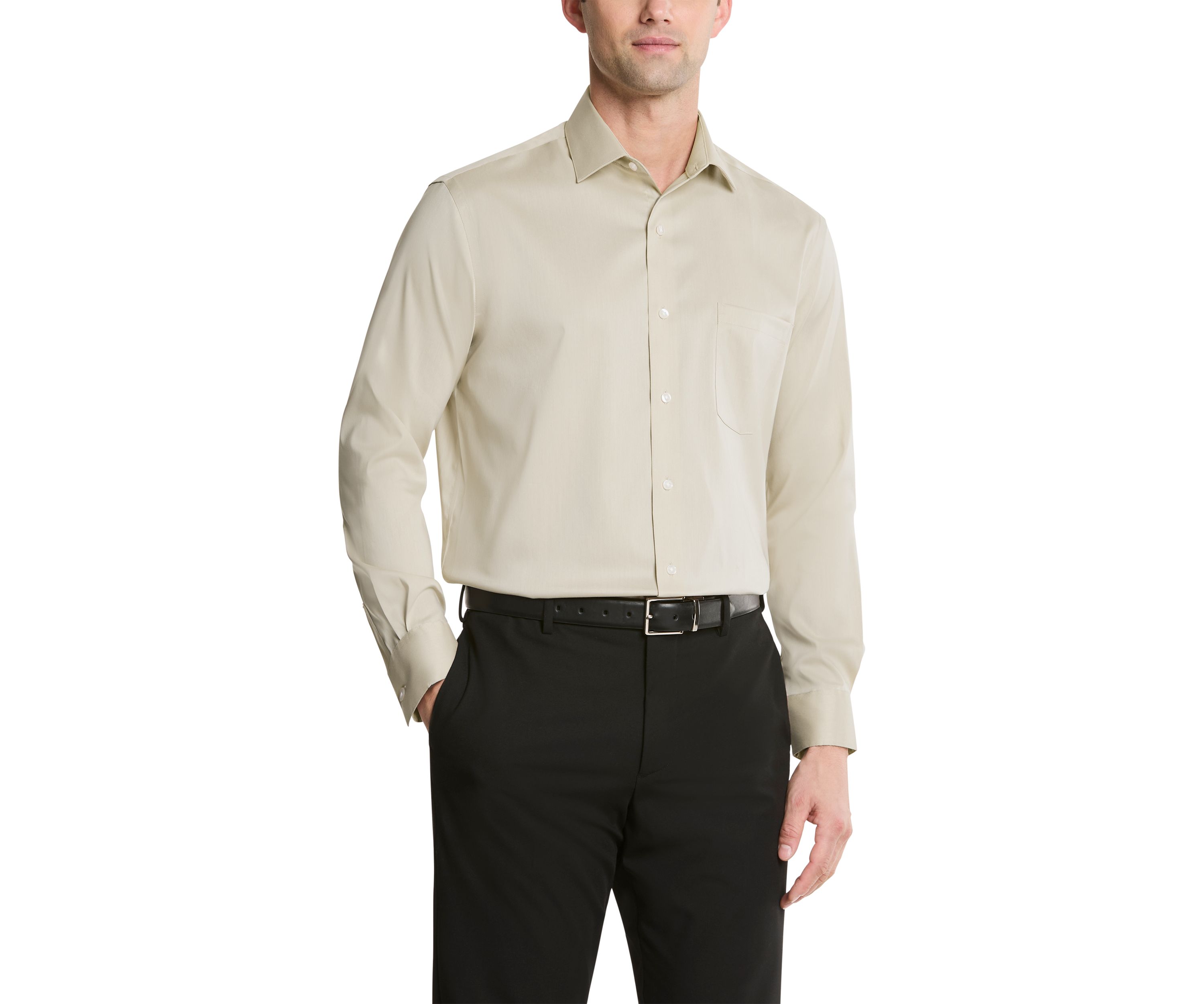 Mens Ultra Wrinkle Free Regular Fit Dress Shirt