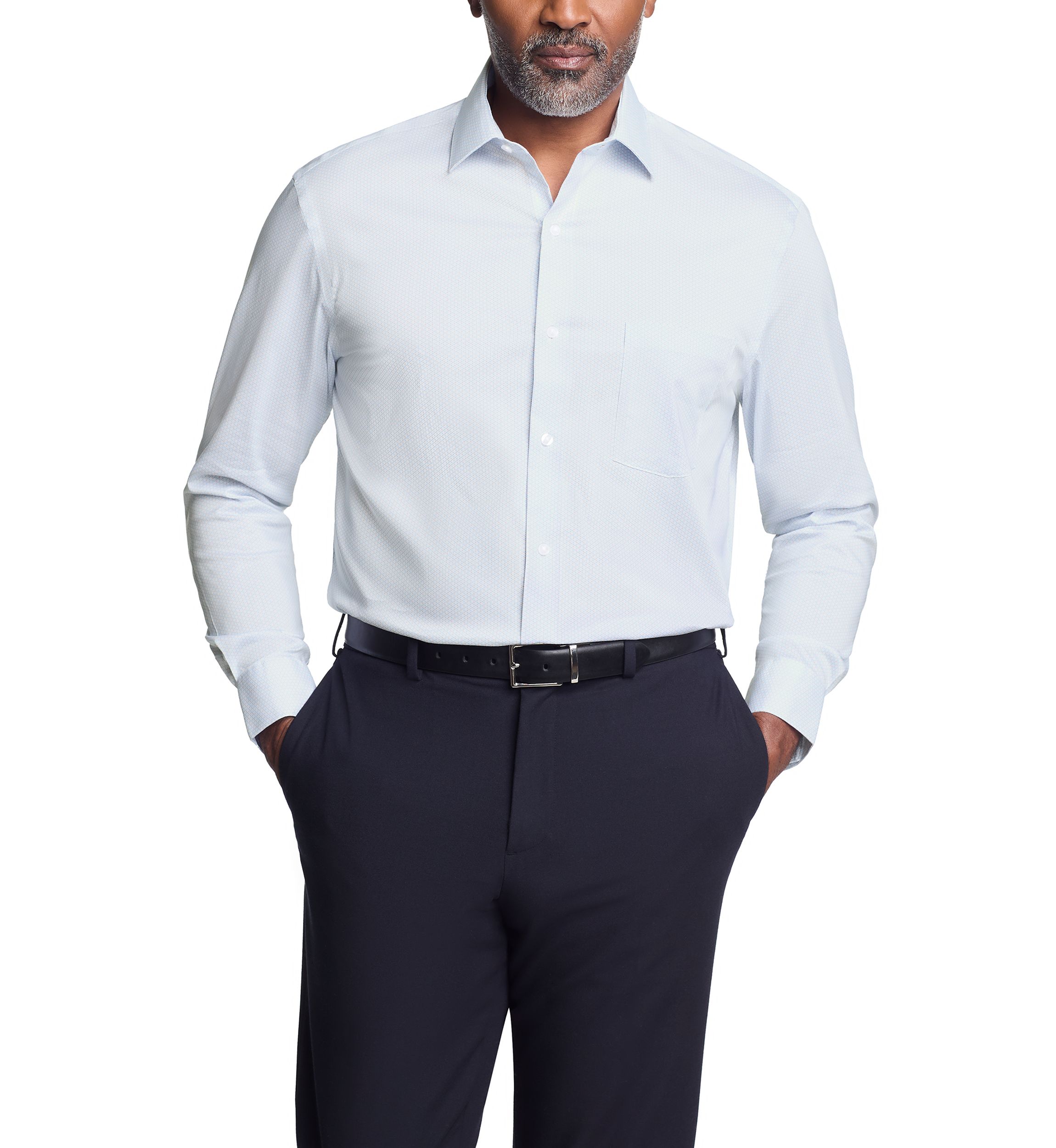 Mens Ultra Wrinkle Free Stretch Collar Shirt