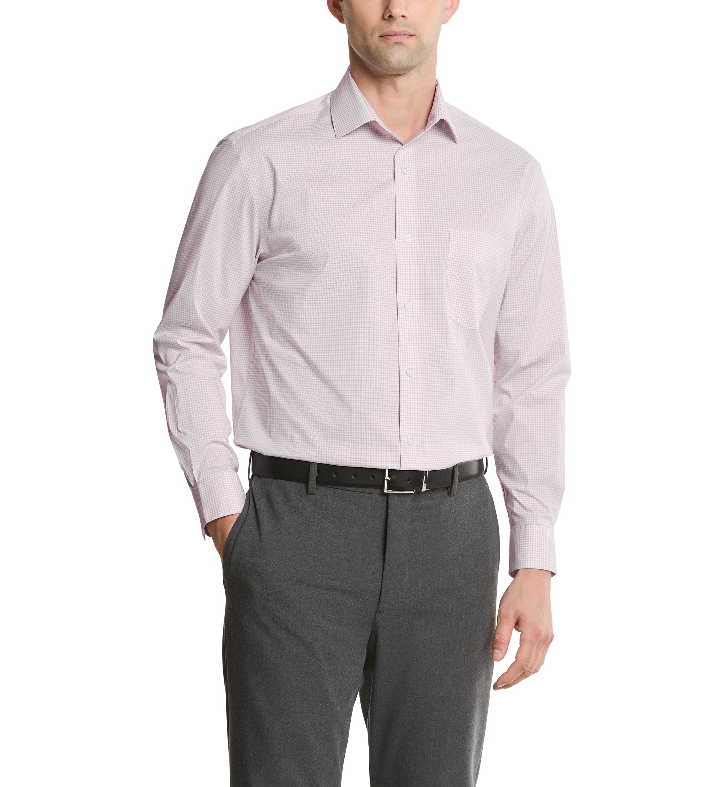 Mens Ultra Wrinkle Free Flex Collar Slim Fit Dress Shirt