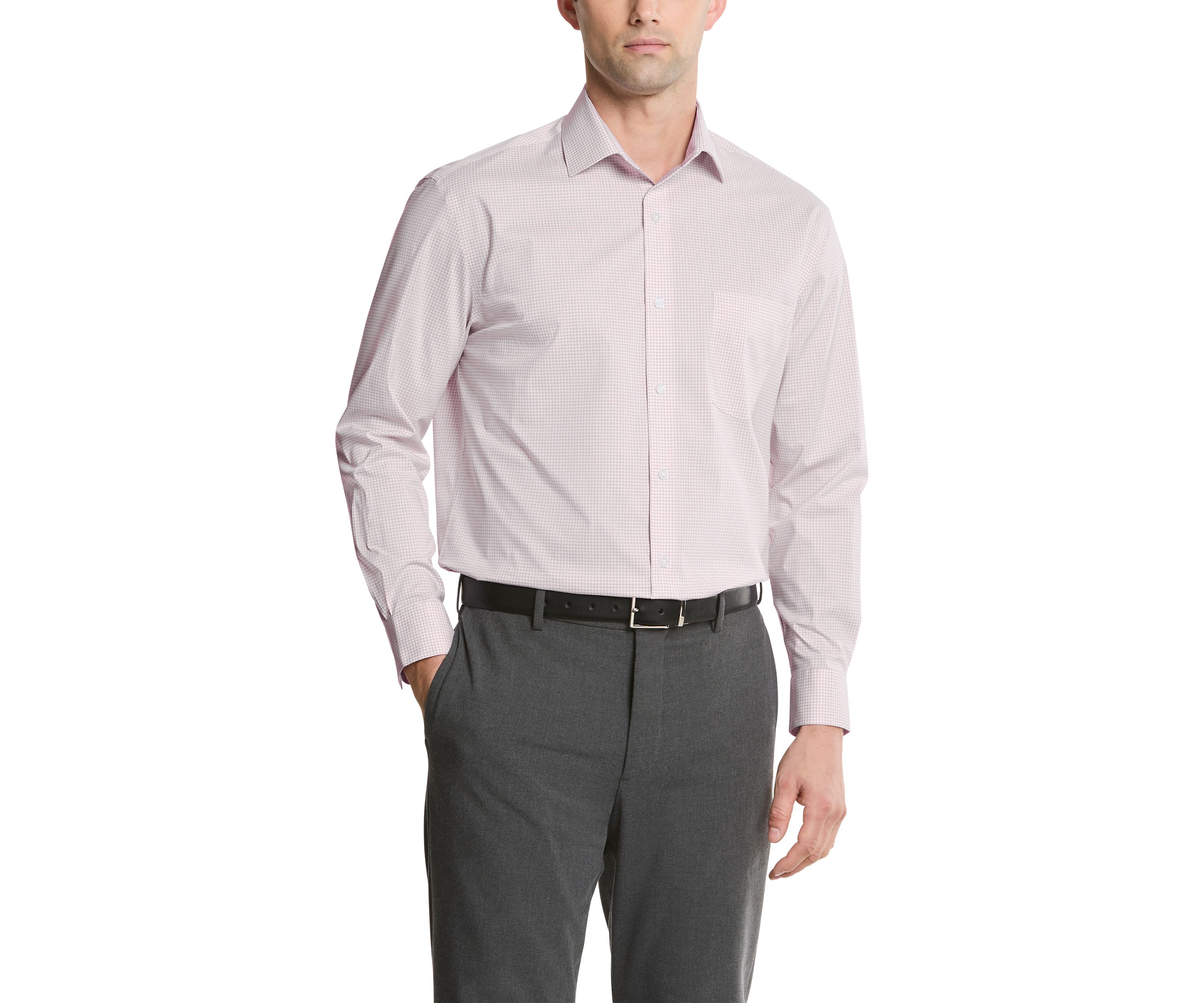 Mens Ultra Wrinkle Free Flex Collar Slim Fit Dress Shirt