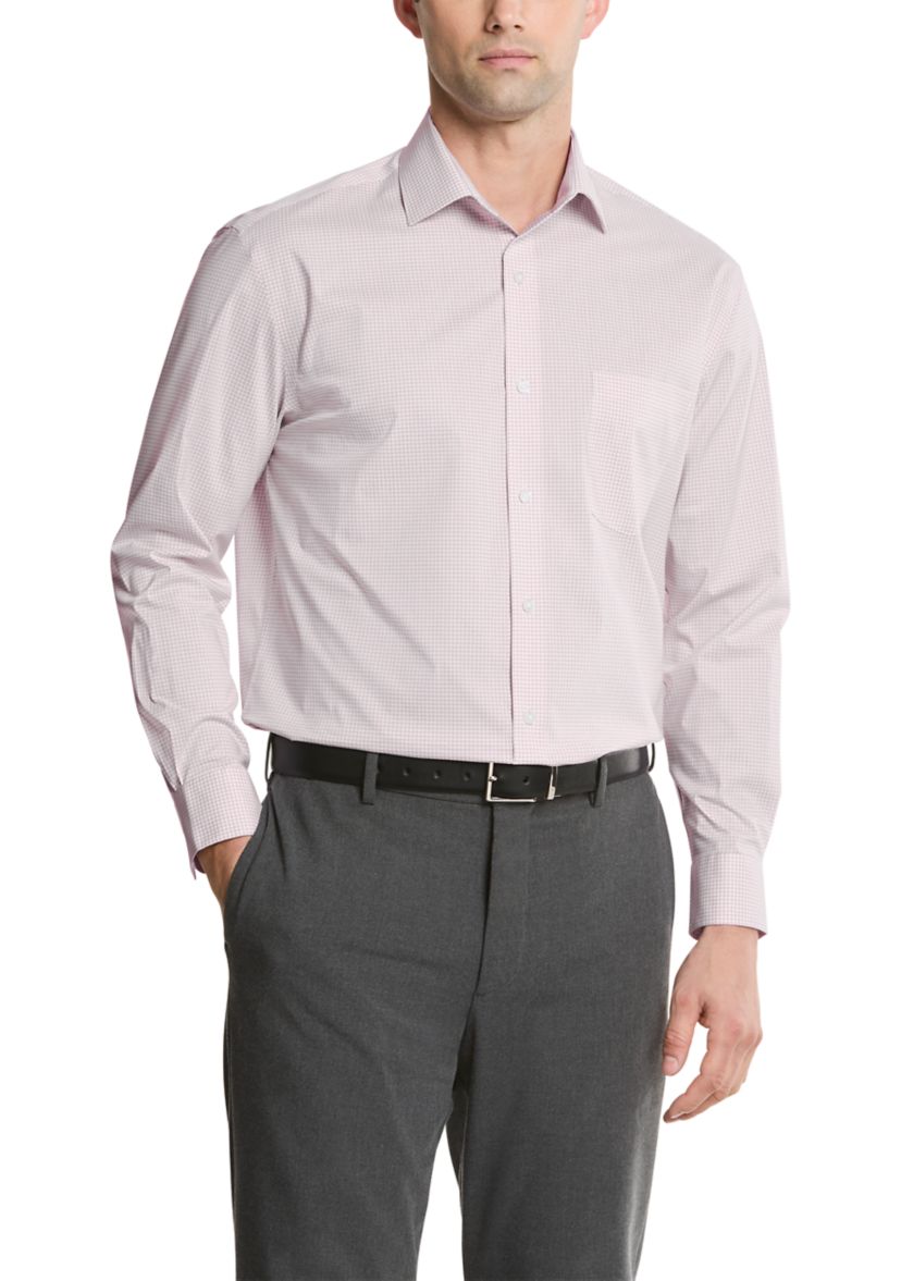 Mens Ultra Wrinkle Free Flex Collar Slim Fit Dress Shirt