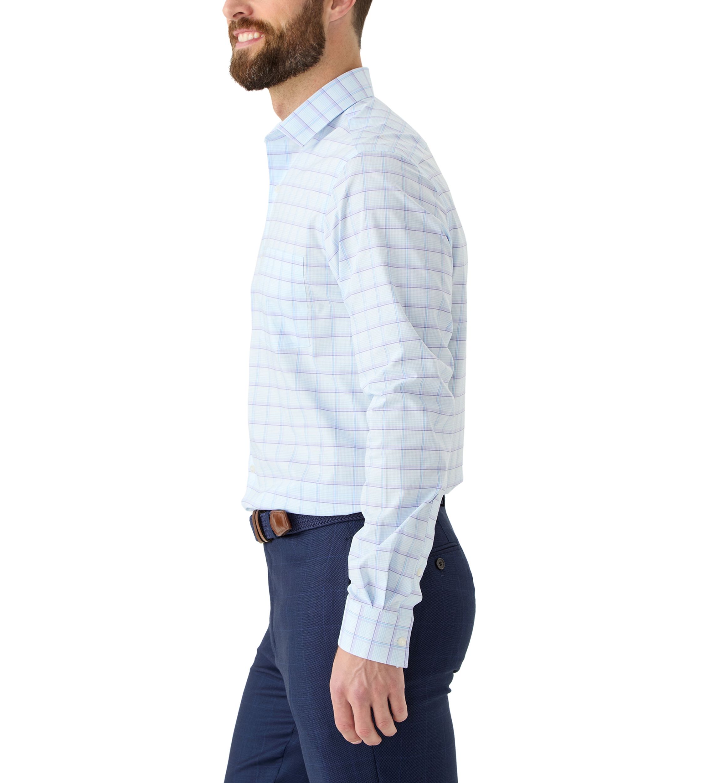 Mens Ultra Wrinkle Free Stretch Collar Shirt