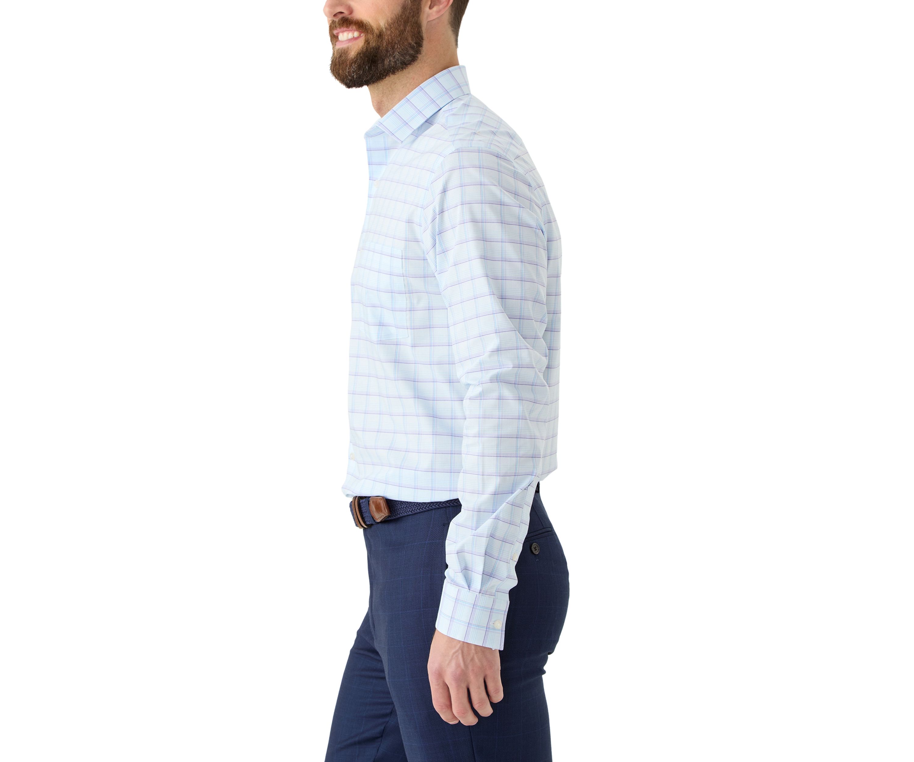 Mens Ultra Wrinkle Free Stretch Collar Shirt
