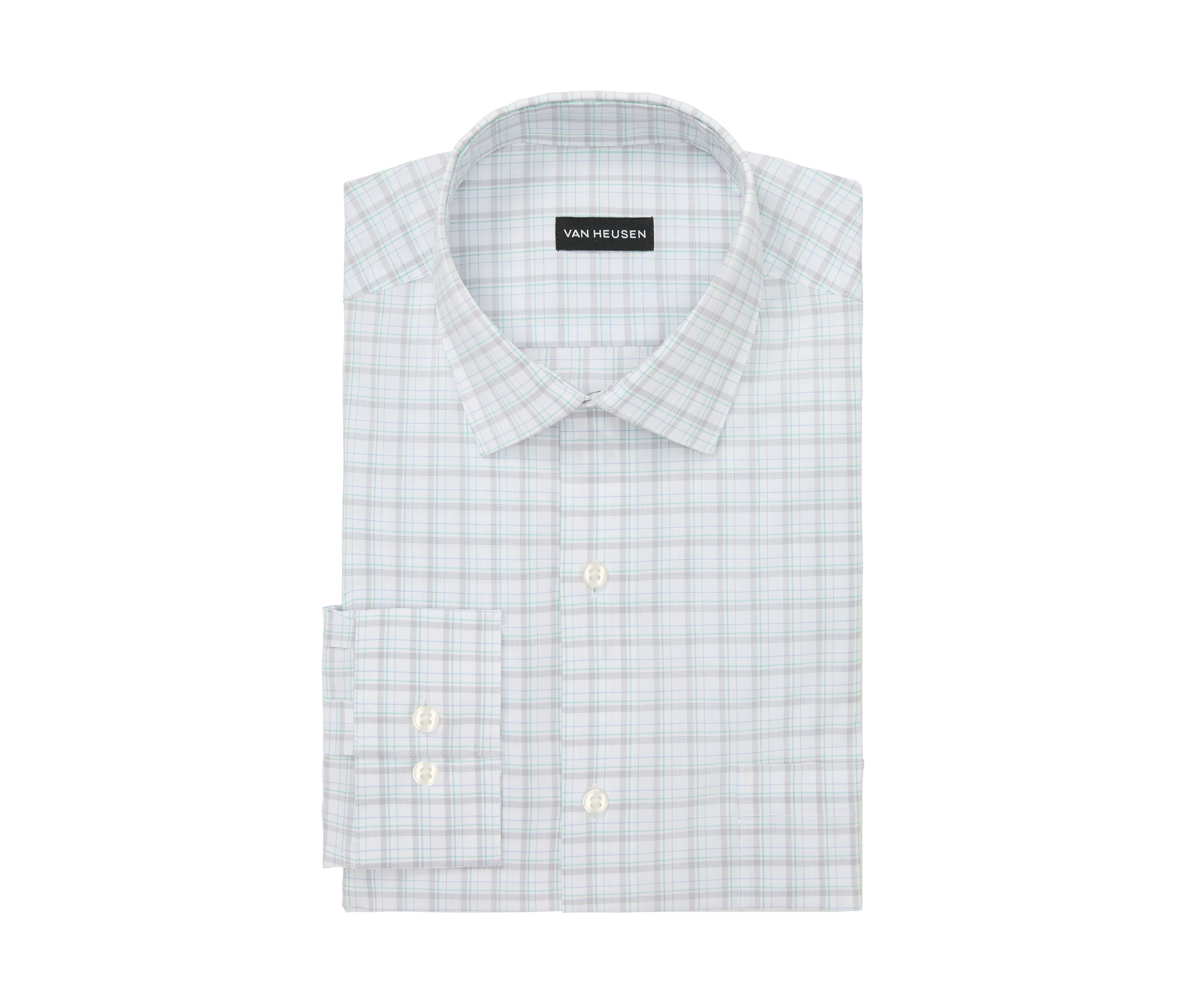 Mens  Ultra Wrinkle Free Regular Fit Dress Shirt, Flex Collar