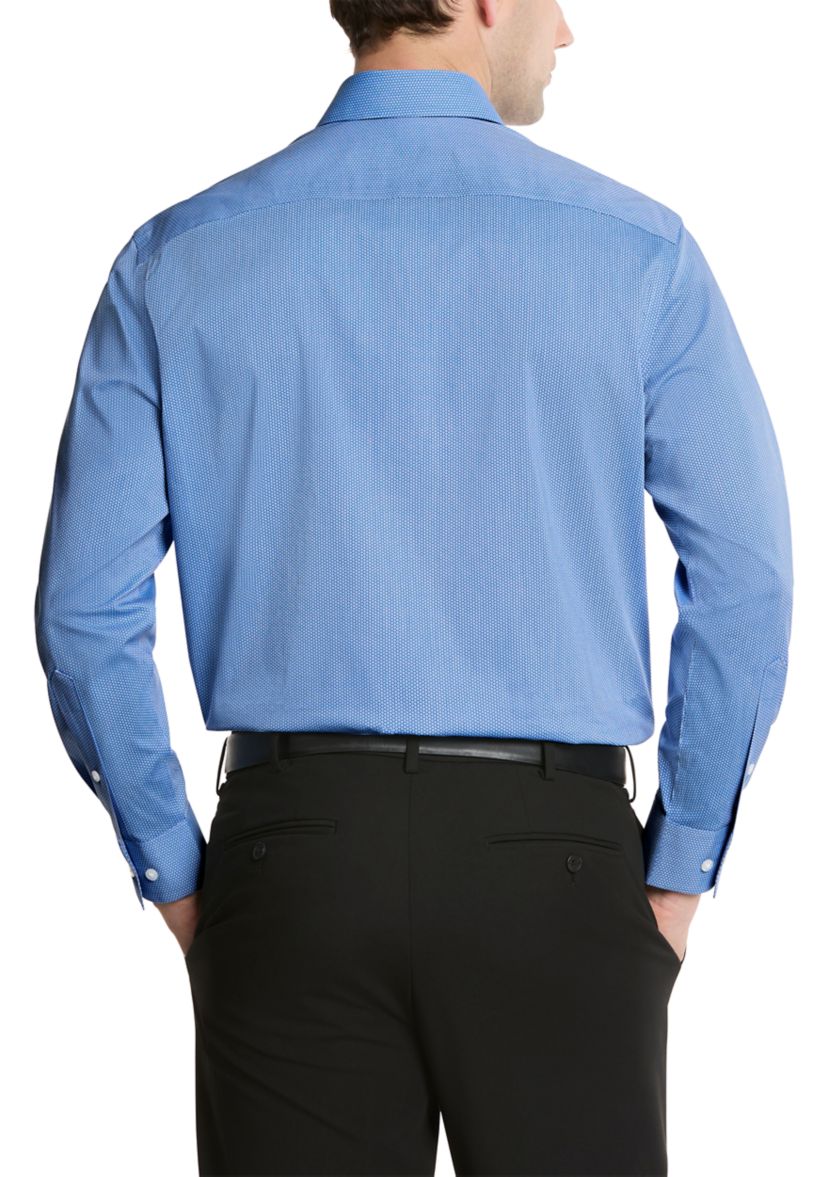 Mens Ultra Wrinkle Free Flex Collar Slim Fit Dress Shirt
