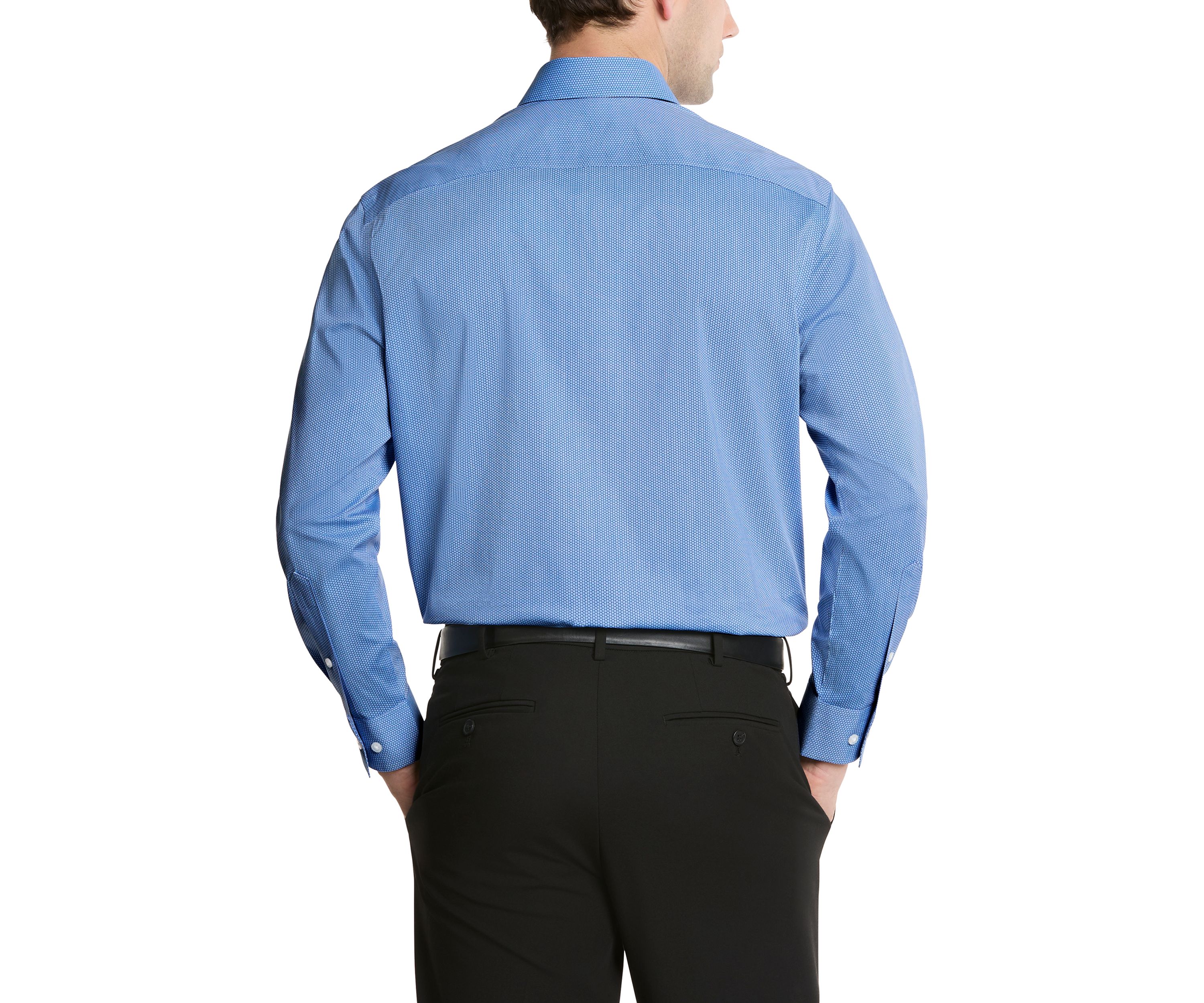 Mens Ultra Wrinkle Free Flex Collar Slim Fit Dress Shirt