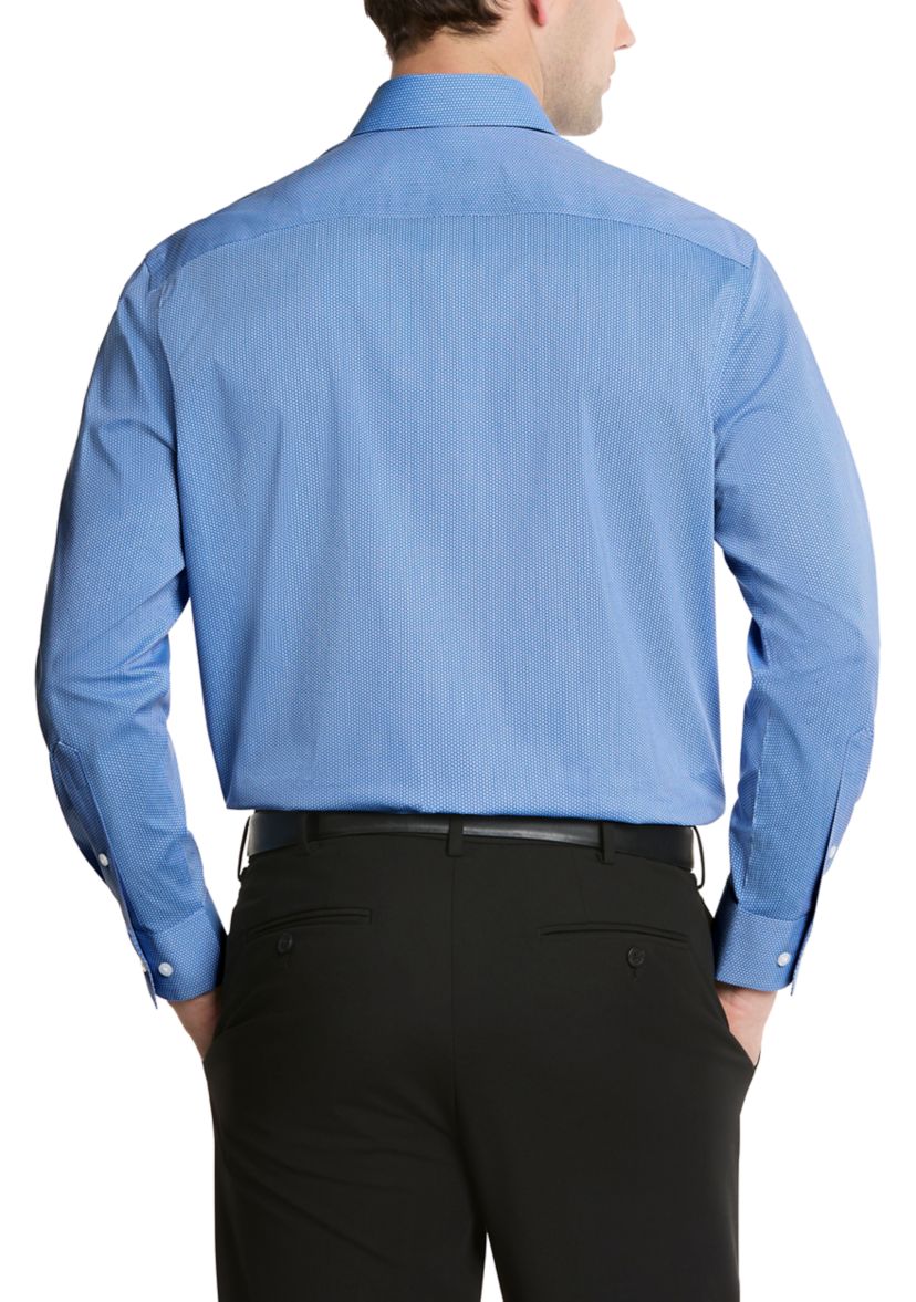 Mens Ultra Wrinkle Free Flex Collar Slim Fit Dress Shirt