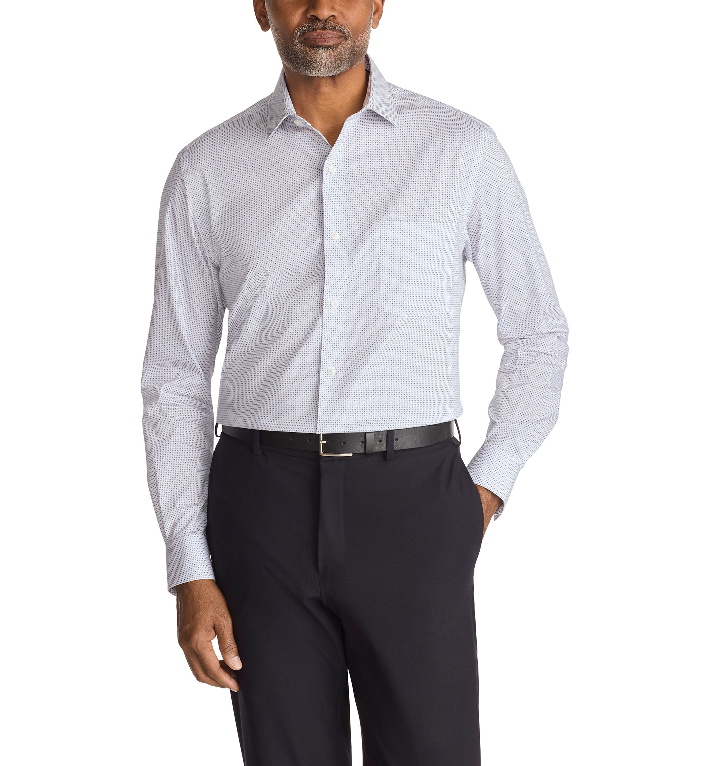 Mens Ultra Wrinkle Free Regular Fit Dress Shirt