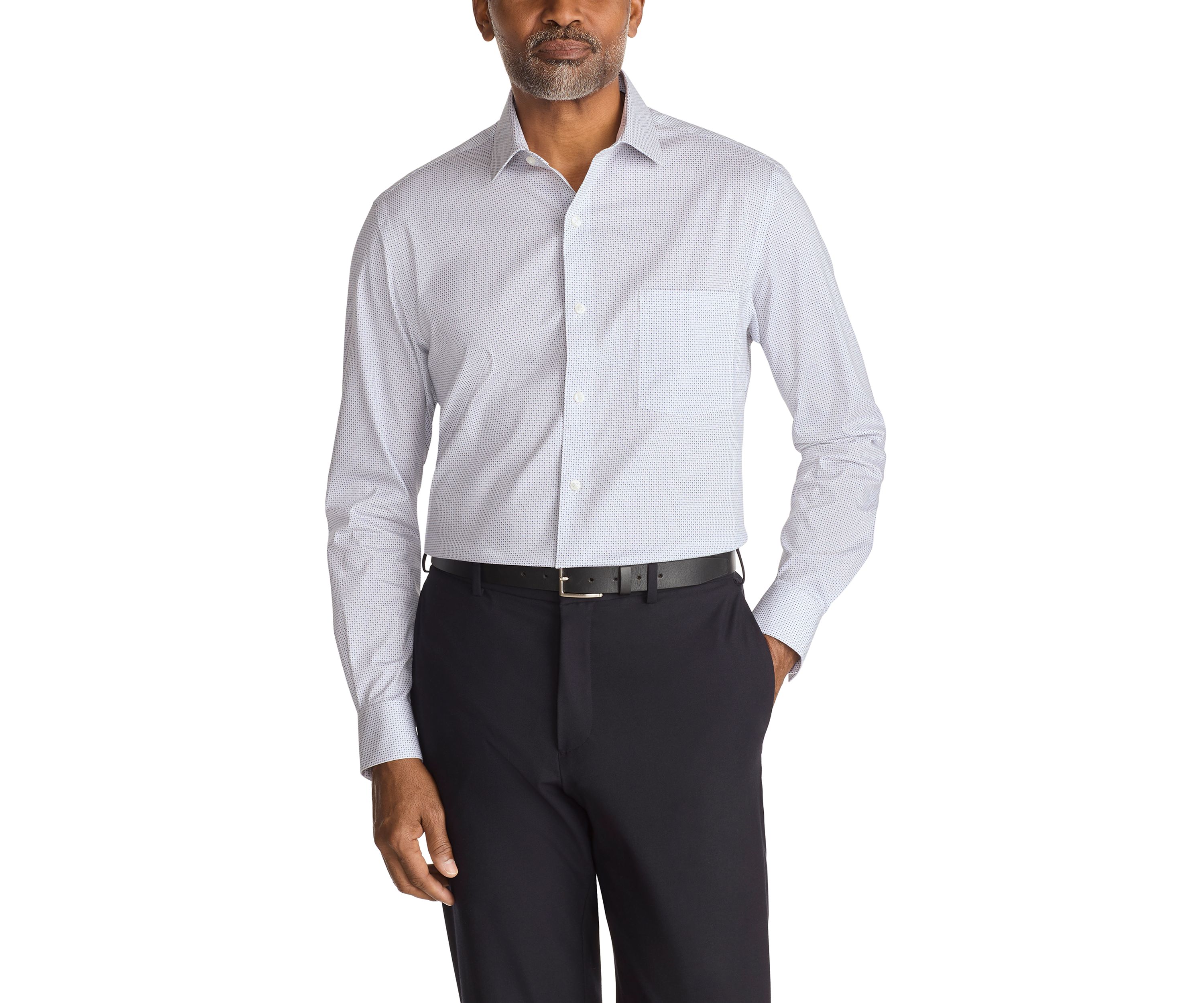 Mens Ultra Wrinkle Free Regular Fit Dress Shirt