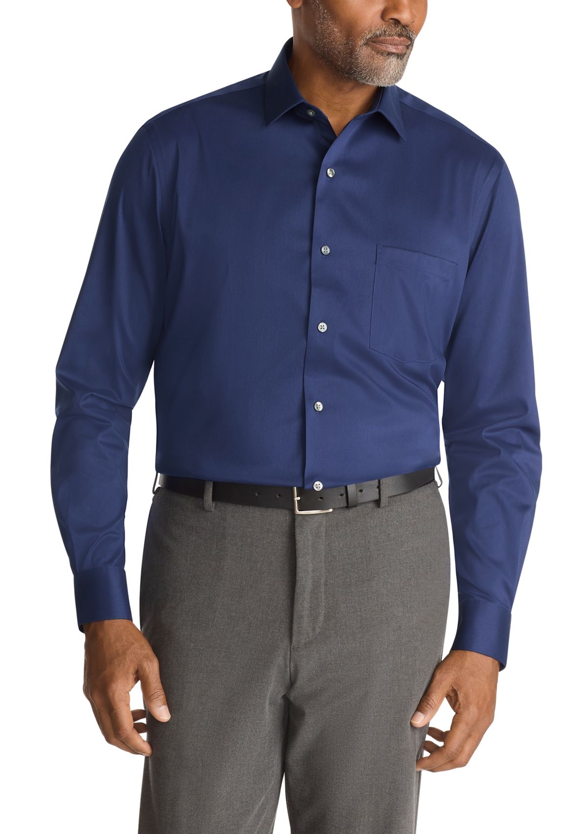 Mens Ultra Wrinkle Free Regular Fit Dress Shirt
