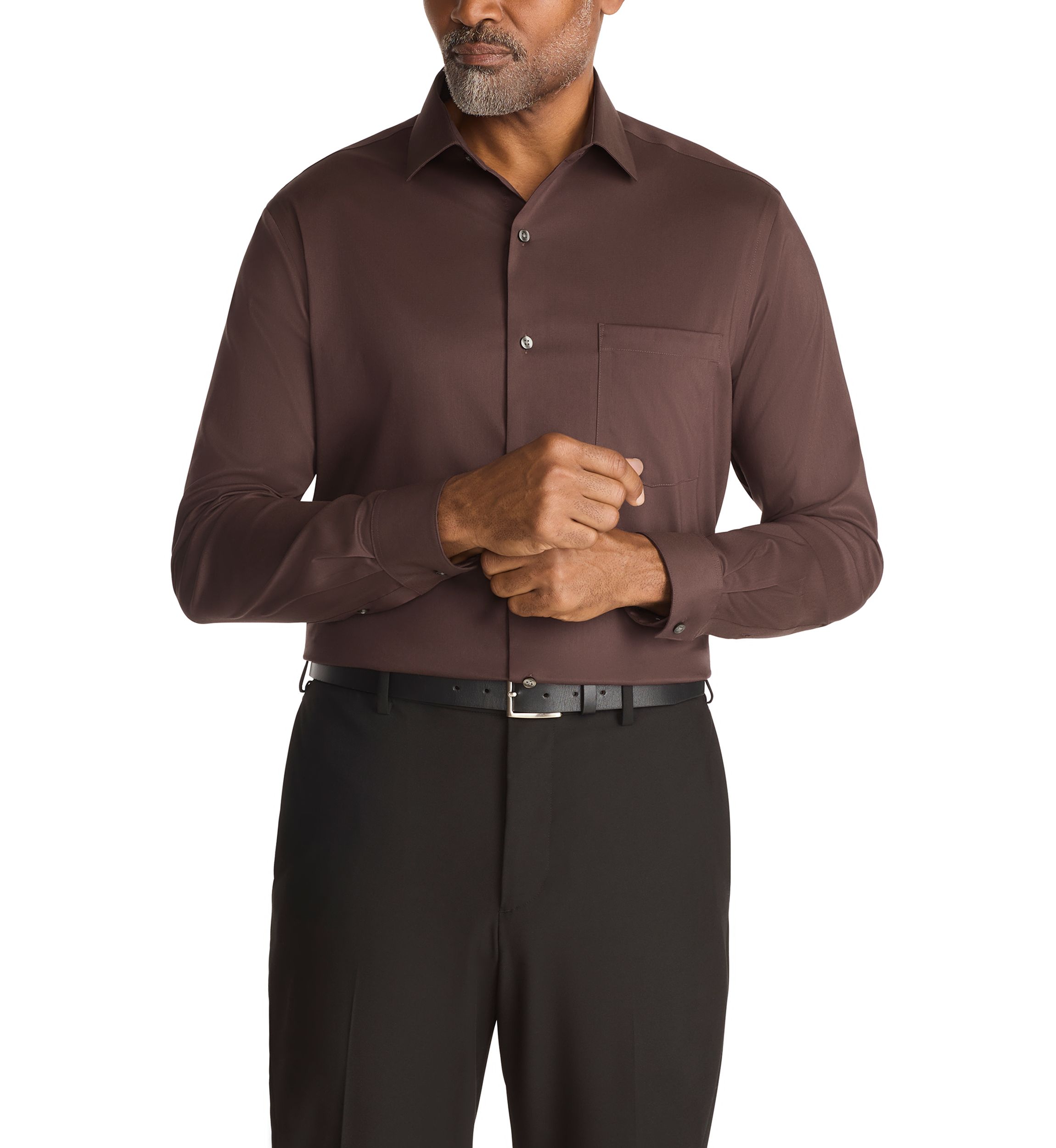 Mens Ultra Wrinkle Free Regular Fit Dress Shirt