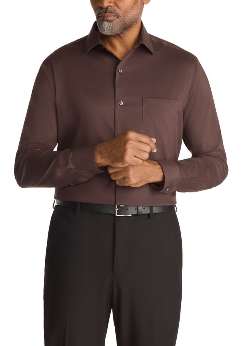 Mens Ultra Wrinkle Free Regular Fit Dress Shirt