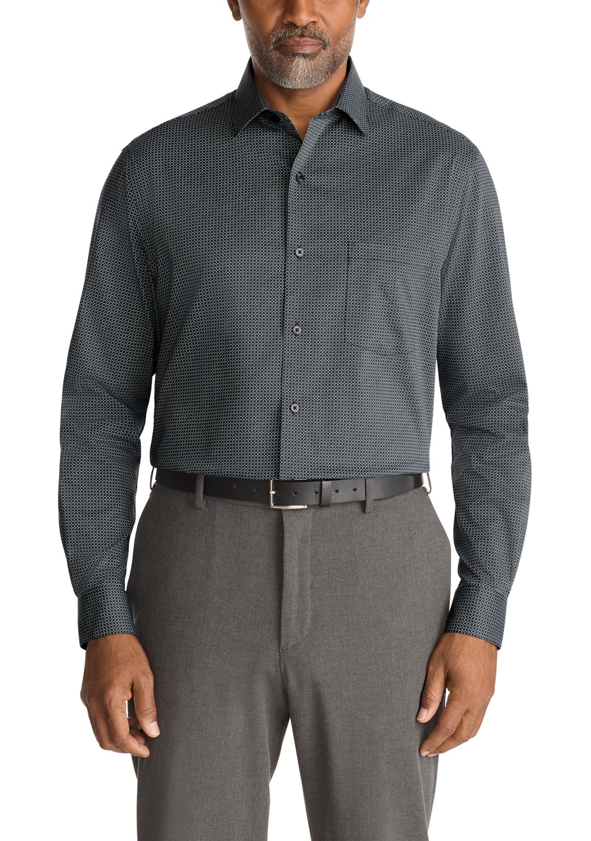 Mens Ultra Wrinkle Free Regular Fit Dress Shirt