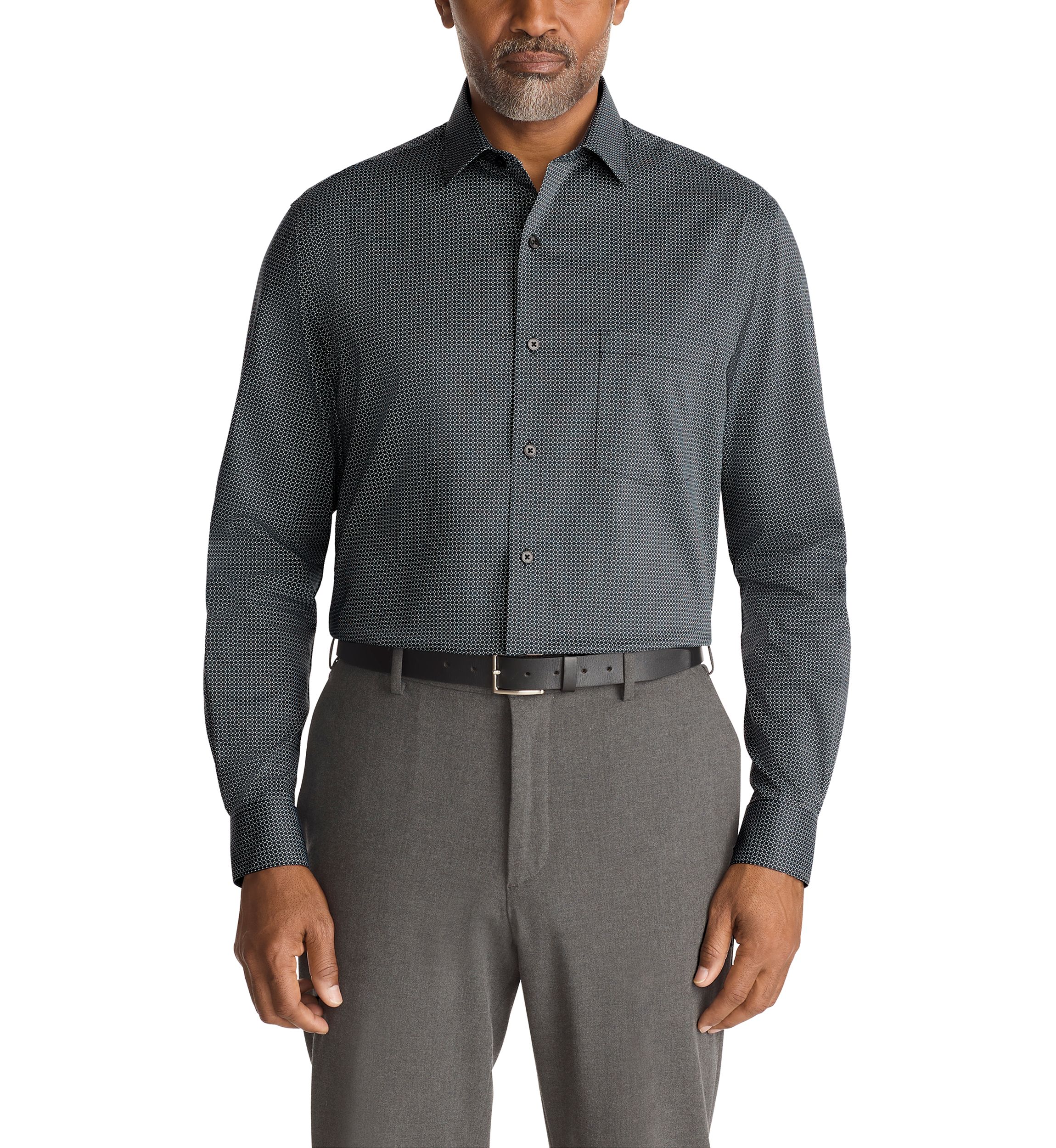 Mens Ultra Wrinkle Free Regular Fit Dress Shirt