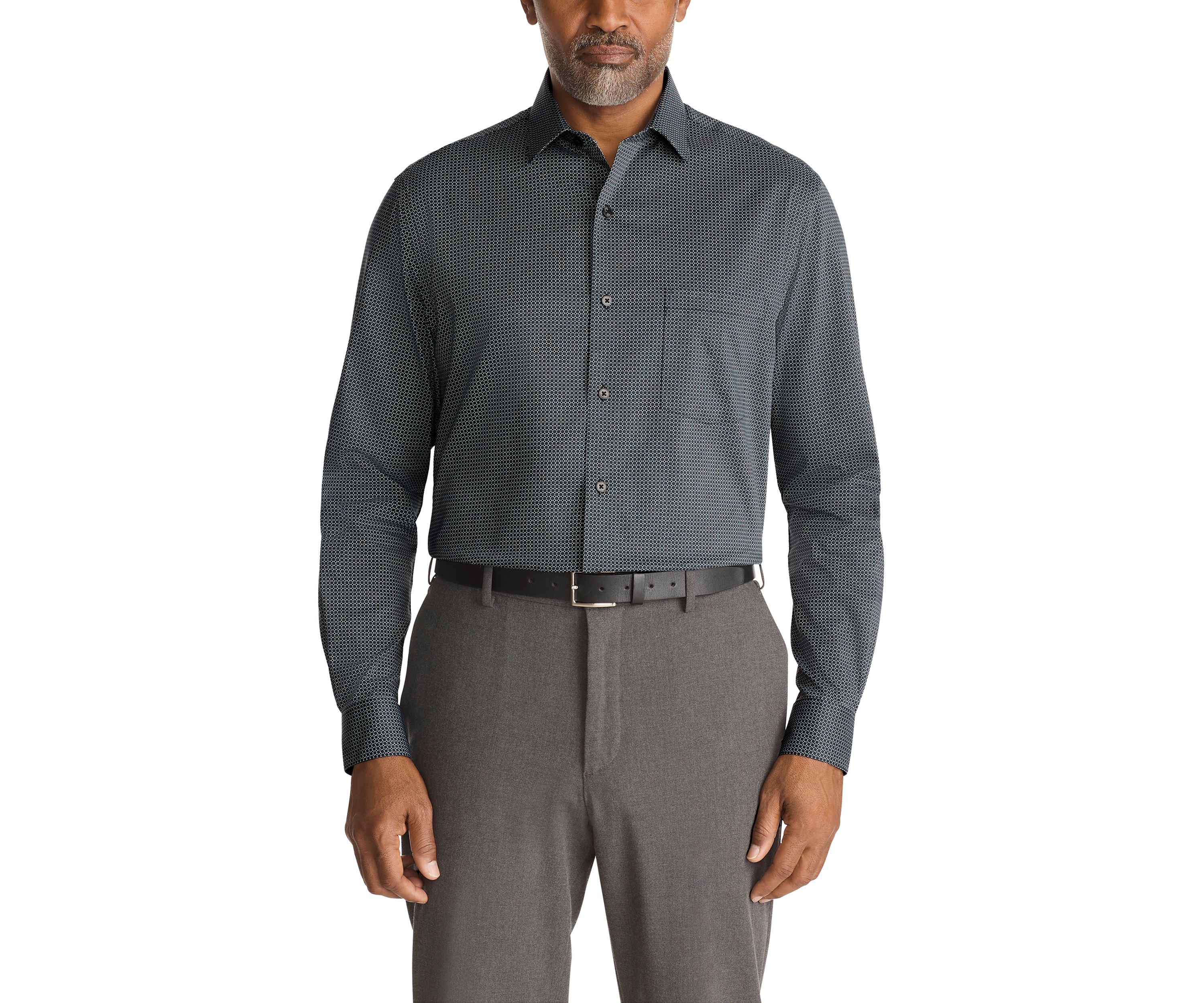 Mens Ultra Wrinkle Free Regular Fit Dress Shirt