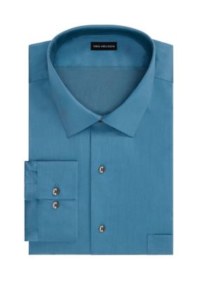 Van Heusen Men's Ultra Wrinkle Free, Flex Collar Regular Fit Shirt, Blue, 18 - 18.5 34/35