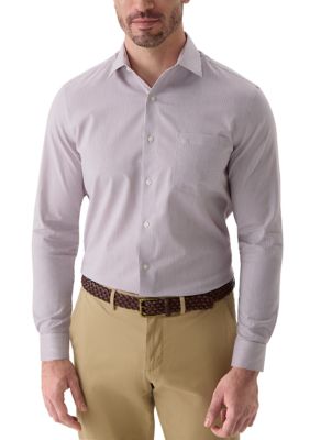 Van Heusen Men's Ultra Wrinkle Free Flex Collar Regular Fit Shirt, Red, 18 - 18.5 34/35