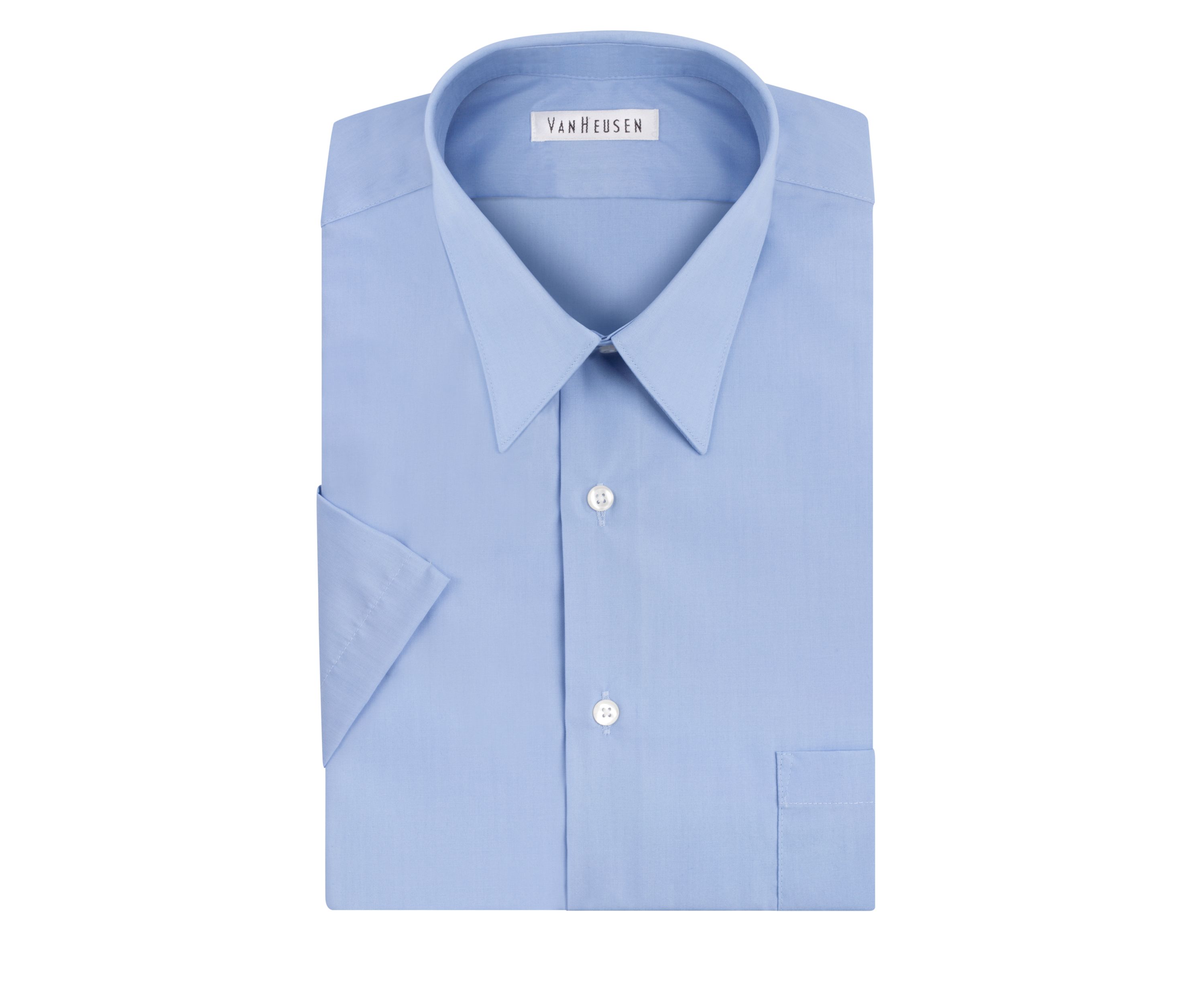 Big & Tall Short Sleeve Wrinkle-Free Poplin Dress Shirt