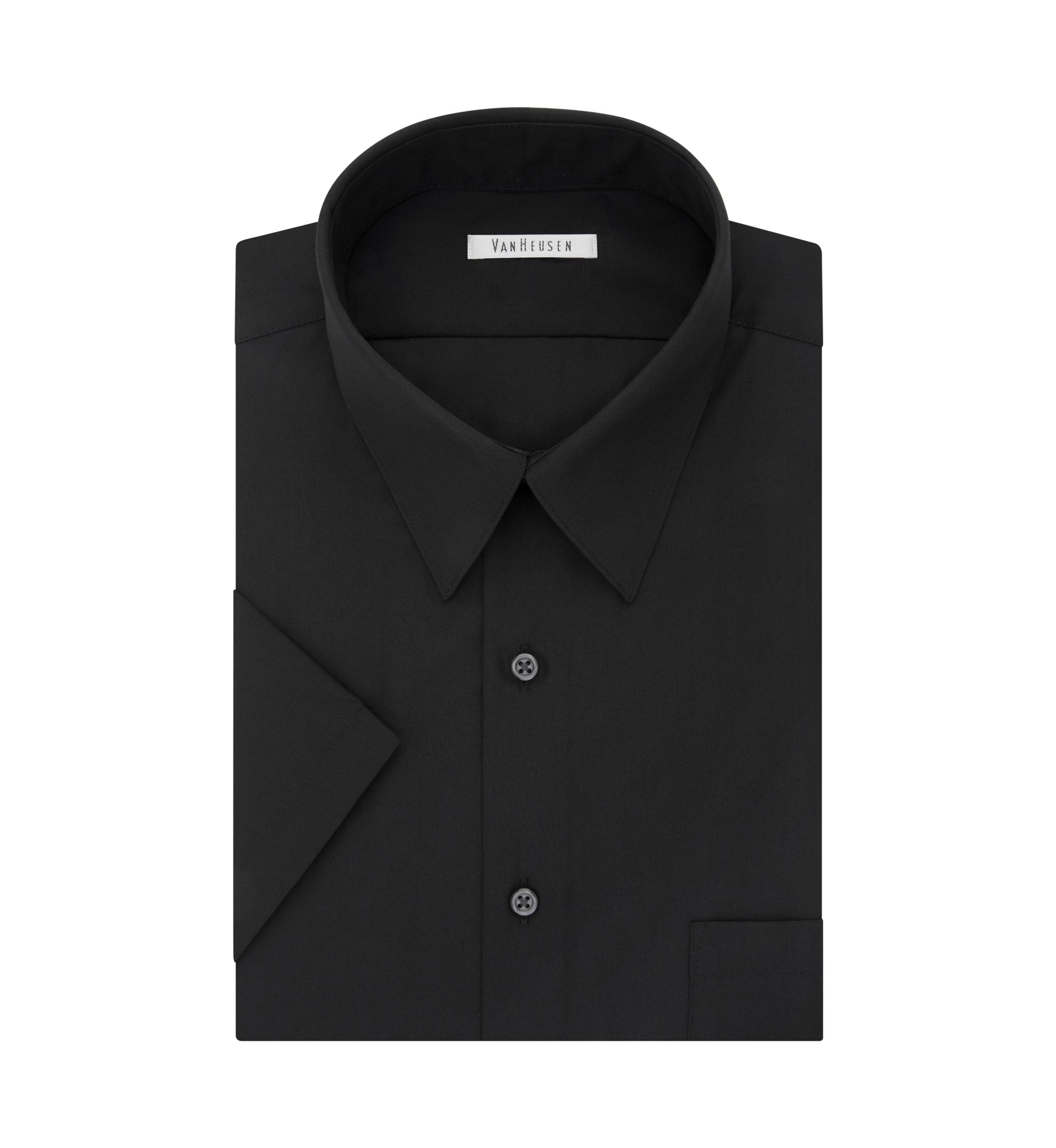 big and tall black dress shirt Cronbie Long Sleeve Stain Shield Shirt