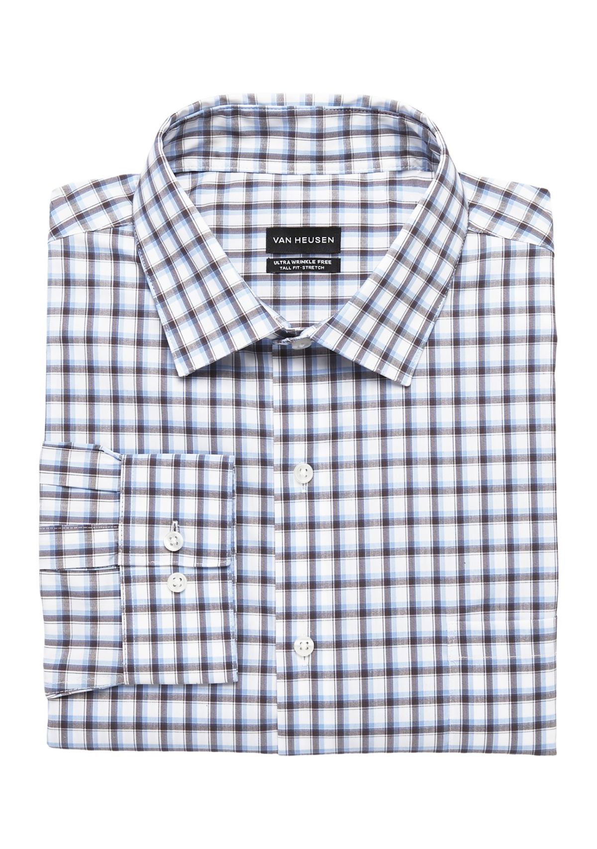 Mens Tall Ultra Wrinkle Free Stretch Collar Shirt