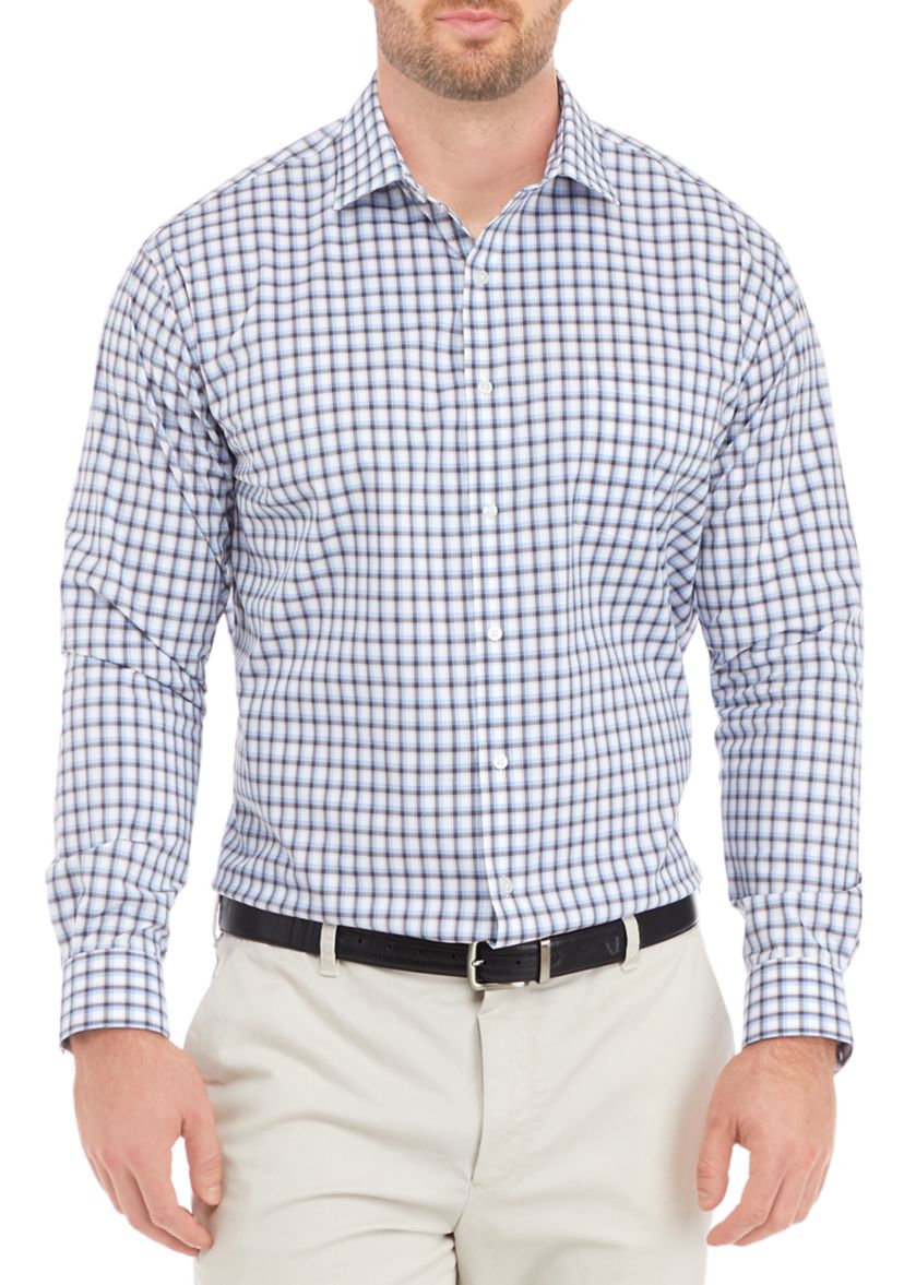 Mens Tall Ultra Wrinkle Free Stretch Collar Shirt