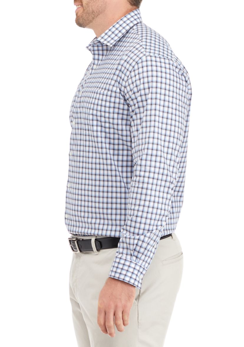 Mens Tall Ultra Wrinkle Free Stretch Collar Shirt