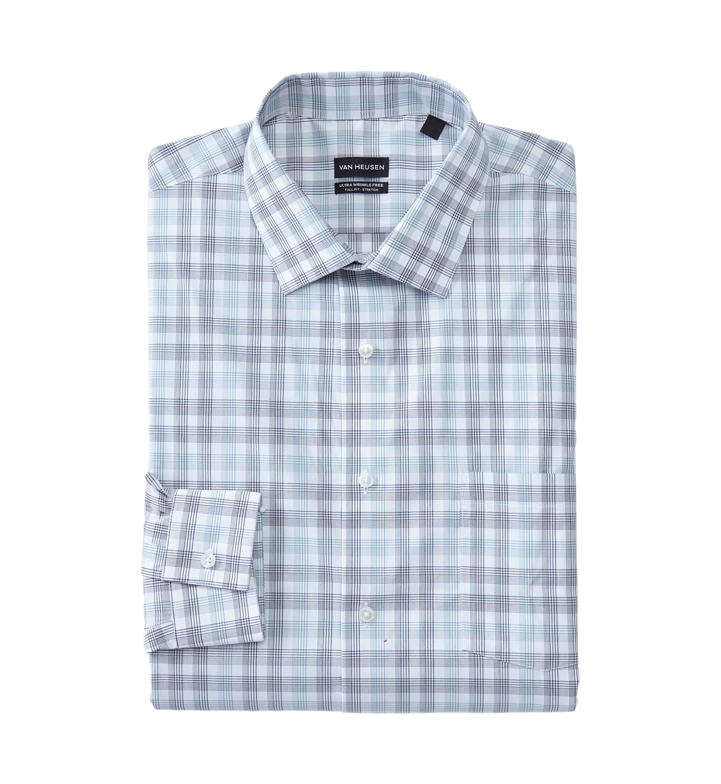 Mens Big Regular Fit Wrinkle Free Plaid Shirt 